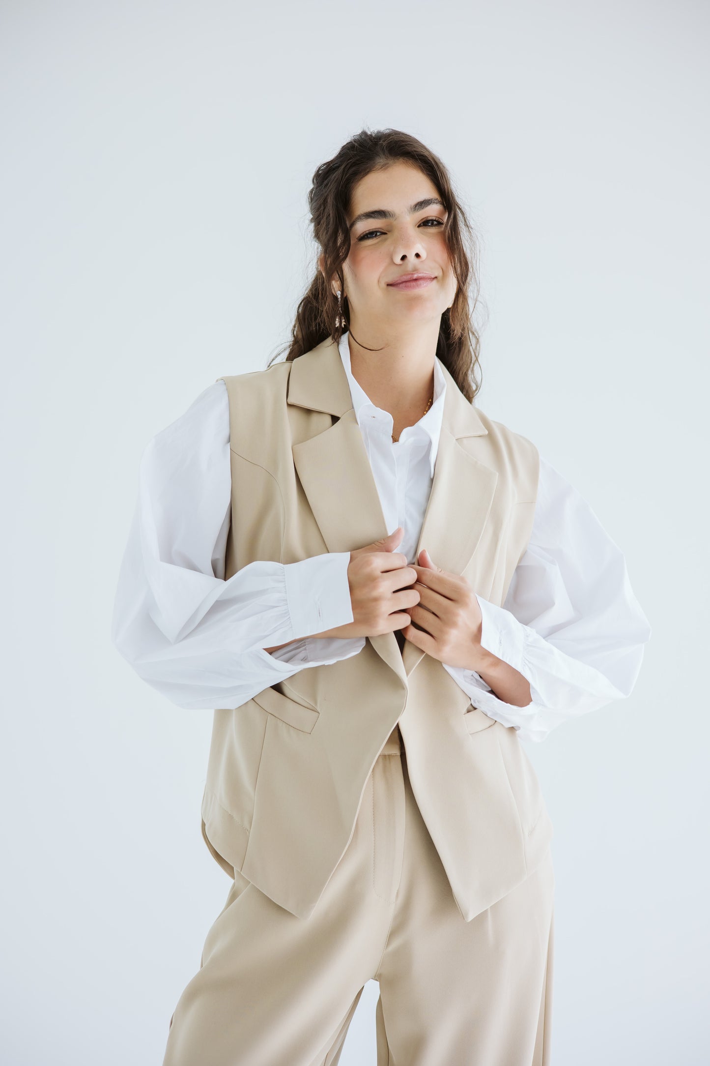 Tailored Waistcoat - Beige