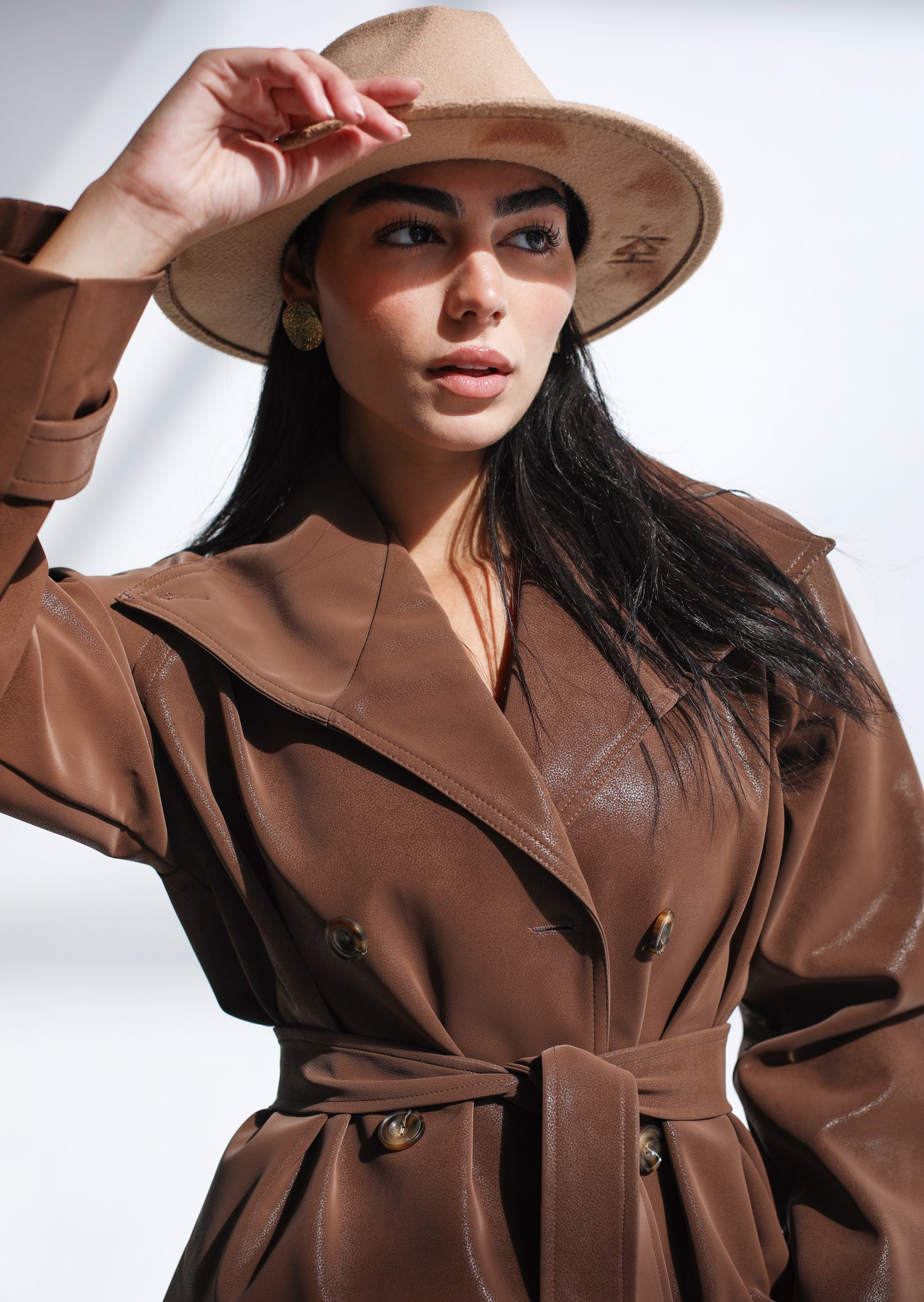 (PRE-ORDER) Cool Rider Faux Leather Jacket - Brown