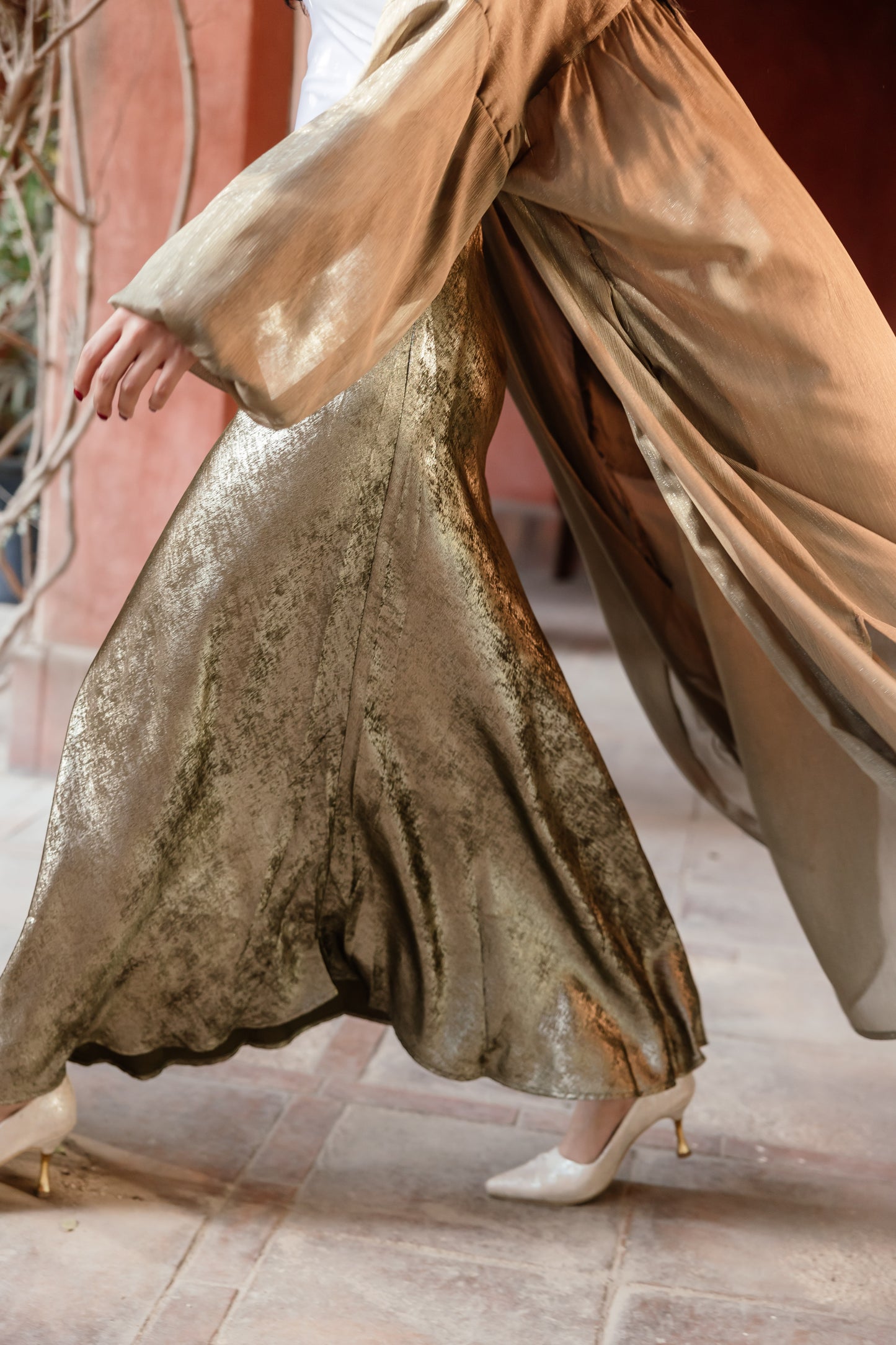 Shimmery Skirt in Olive
