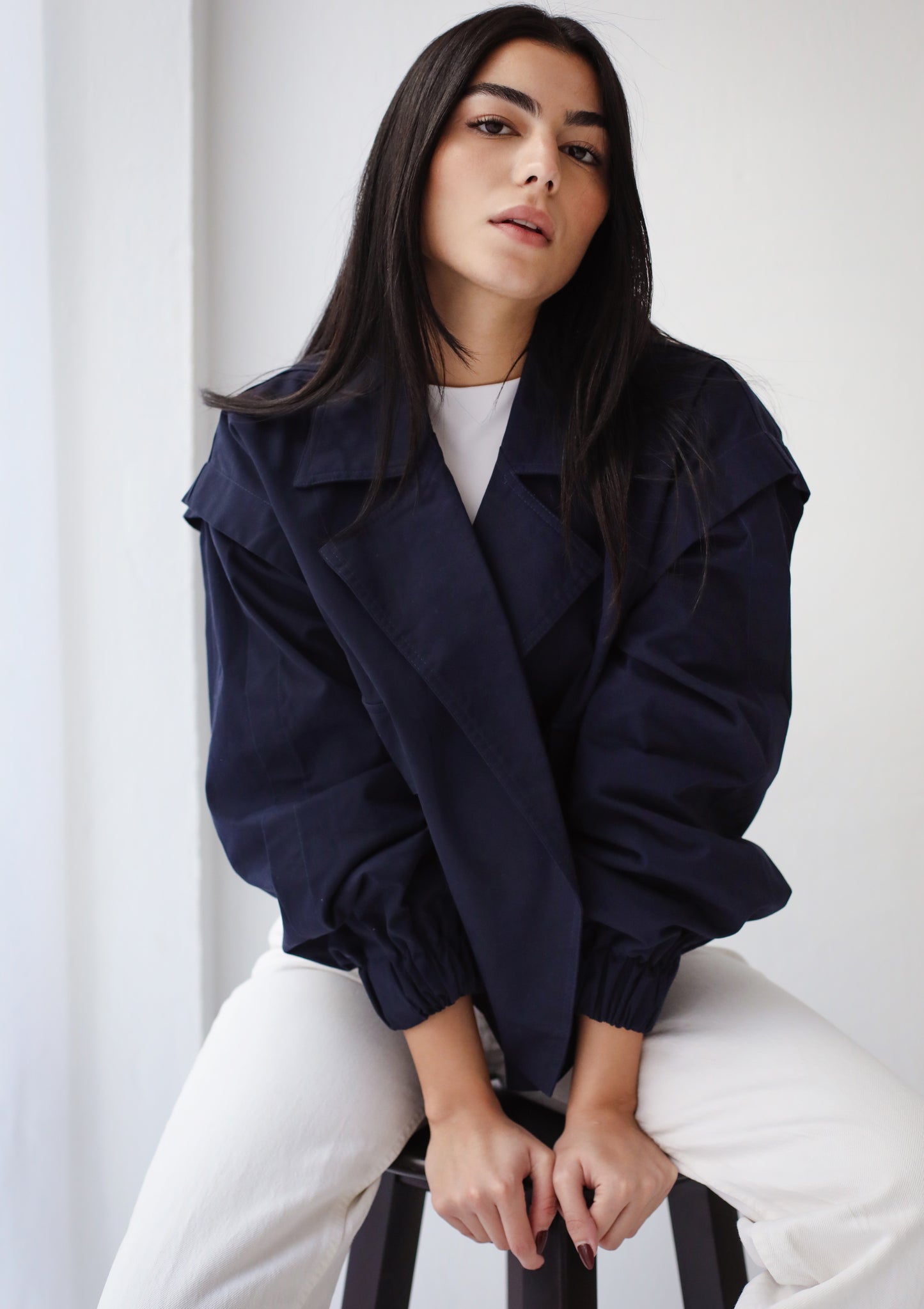 Showstopper Trench Jacket - Navy