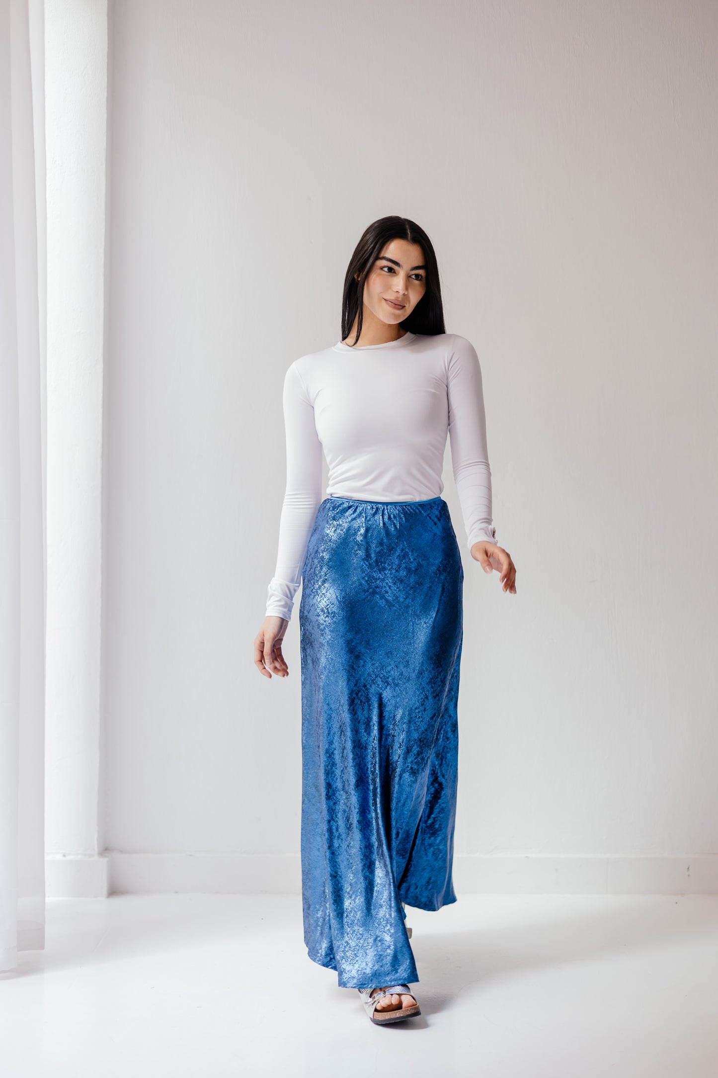 Shimmery Skirt in Blue