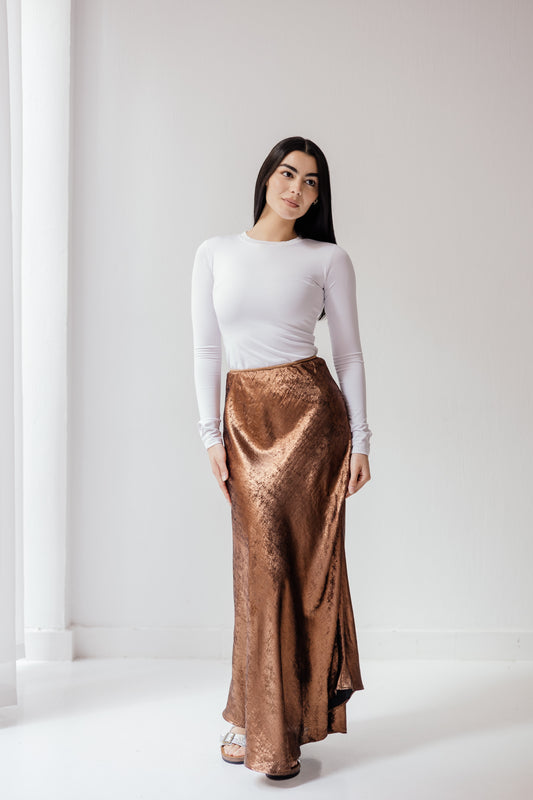 Shimmery Skirt in Brown