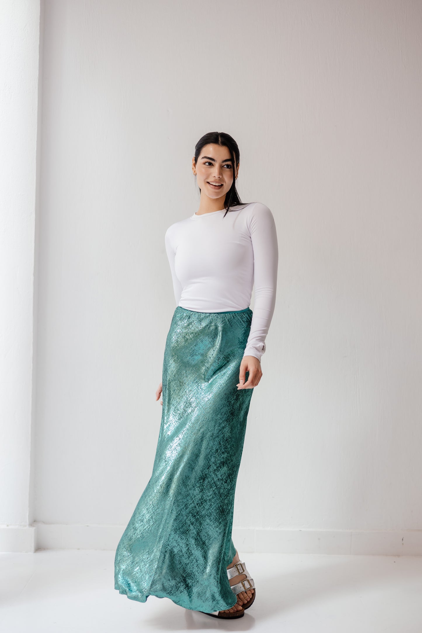 Shimmery Skirt in Mint