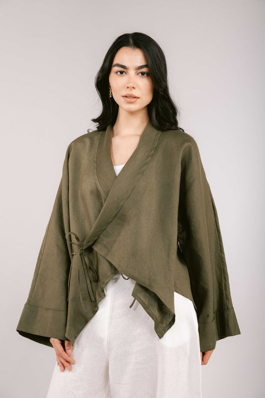 Such A Dreamy Linen Top - Olive