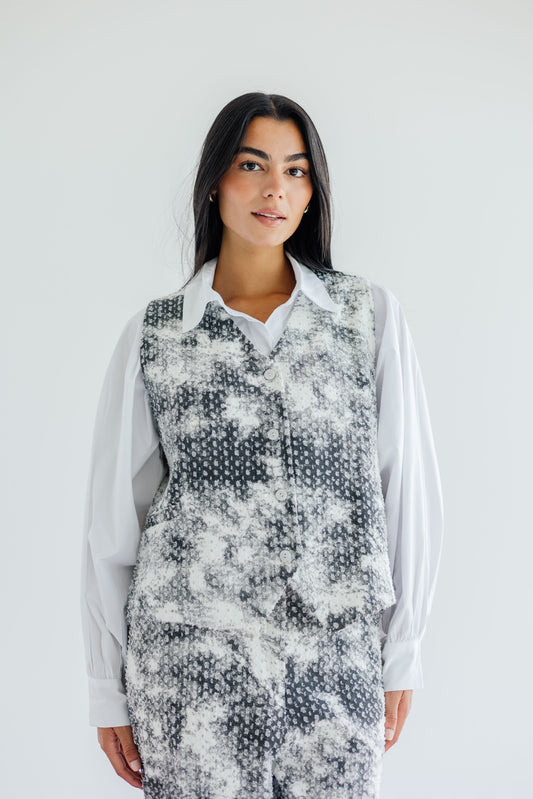 Rising Star Denim Vest in Black