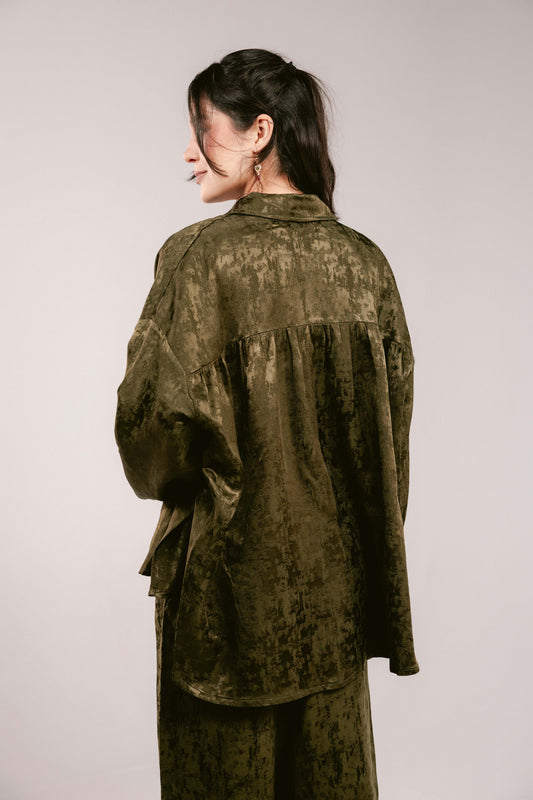 Spring Fever Linen Set - Olive