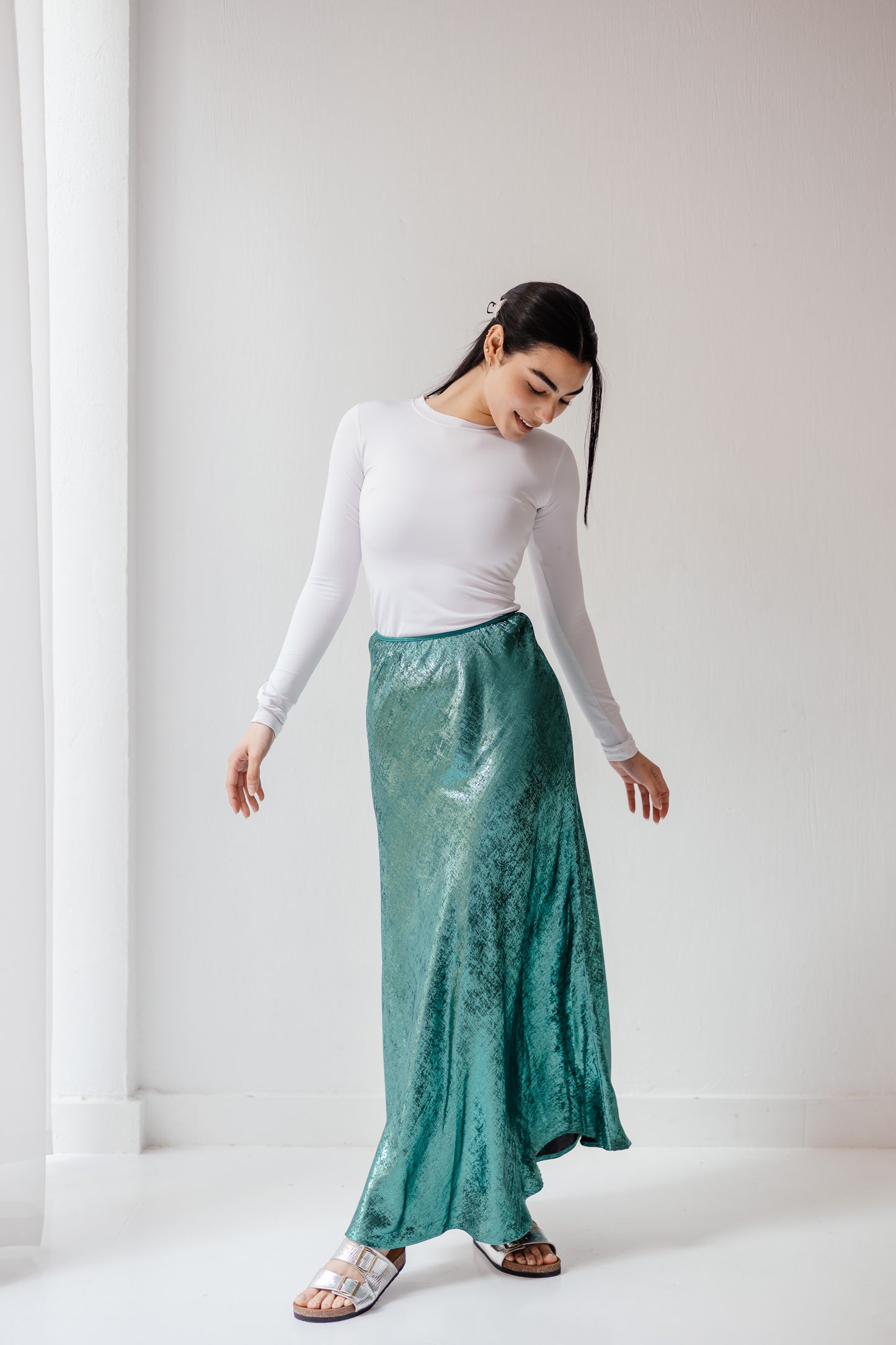 Shimmery Skirt in Mint