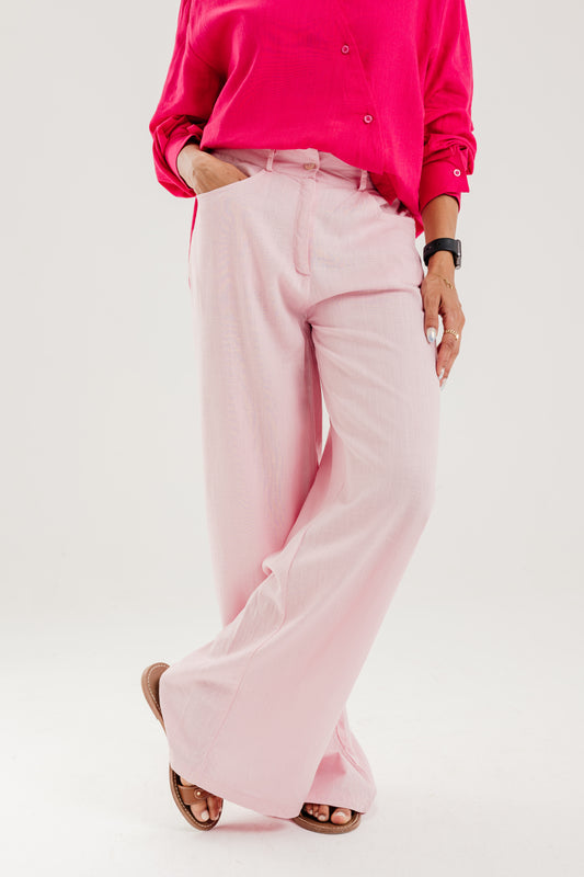 Linen Pants in Pink