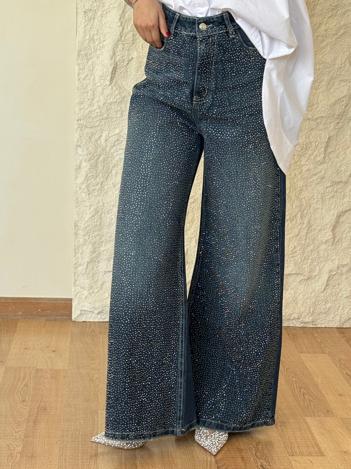 All Eyes On You Denim Pants - Dark Blue