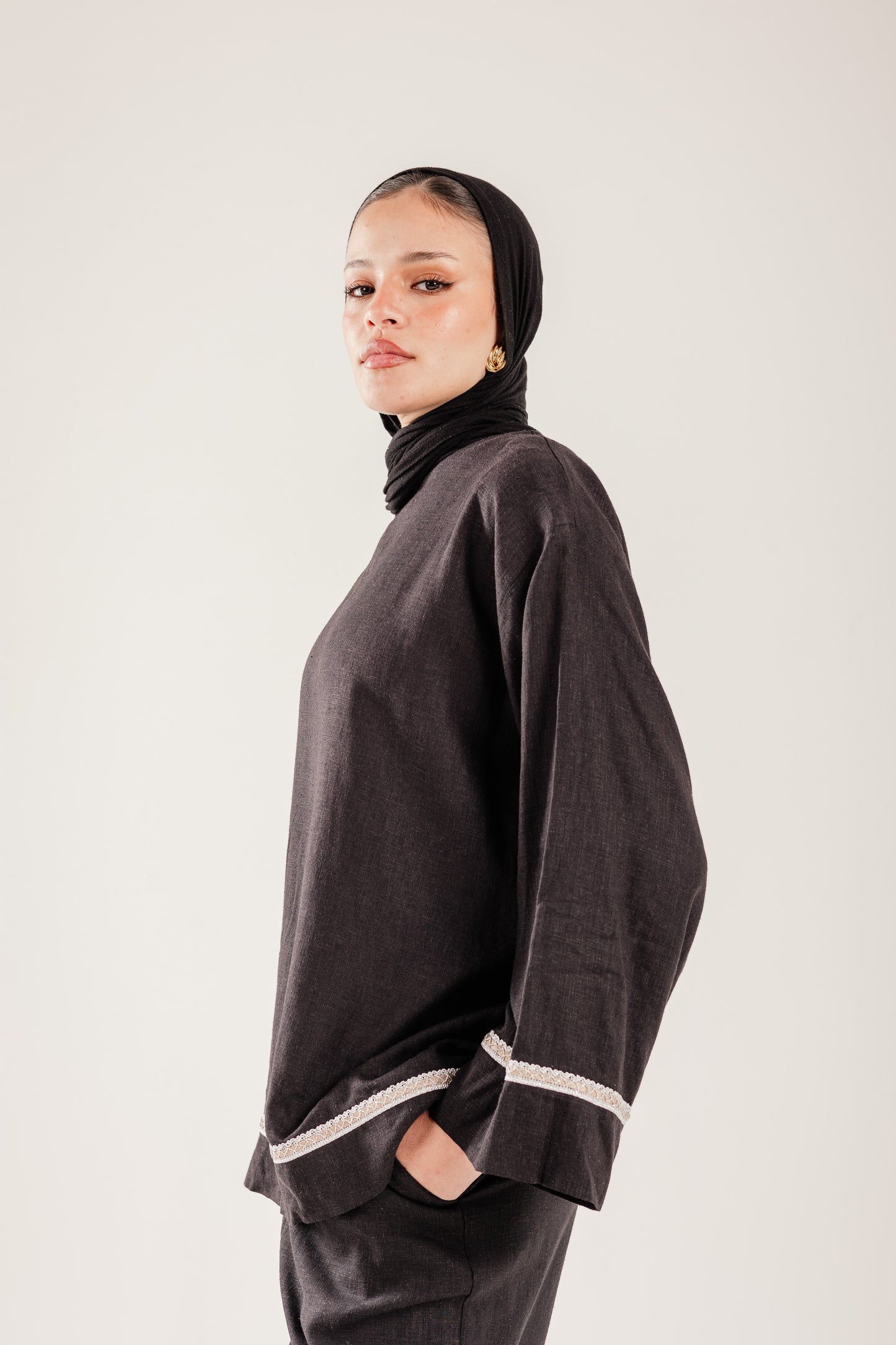 Layal Linen Set - Black