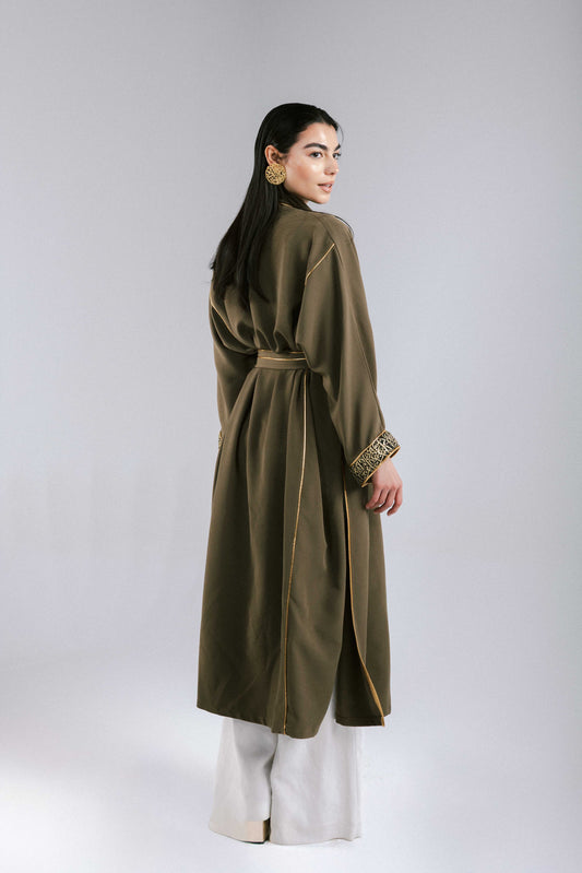 The Arabesque Kaftan in Olive