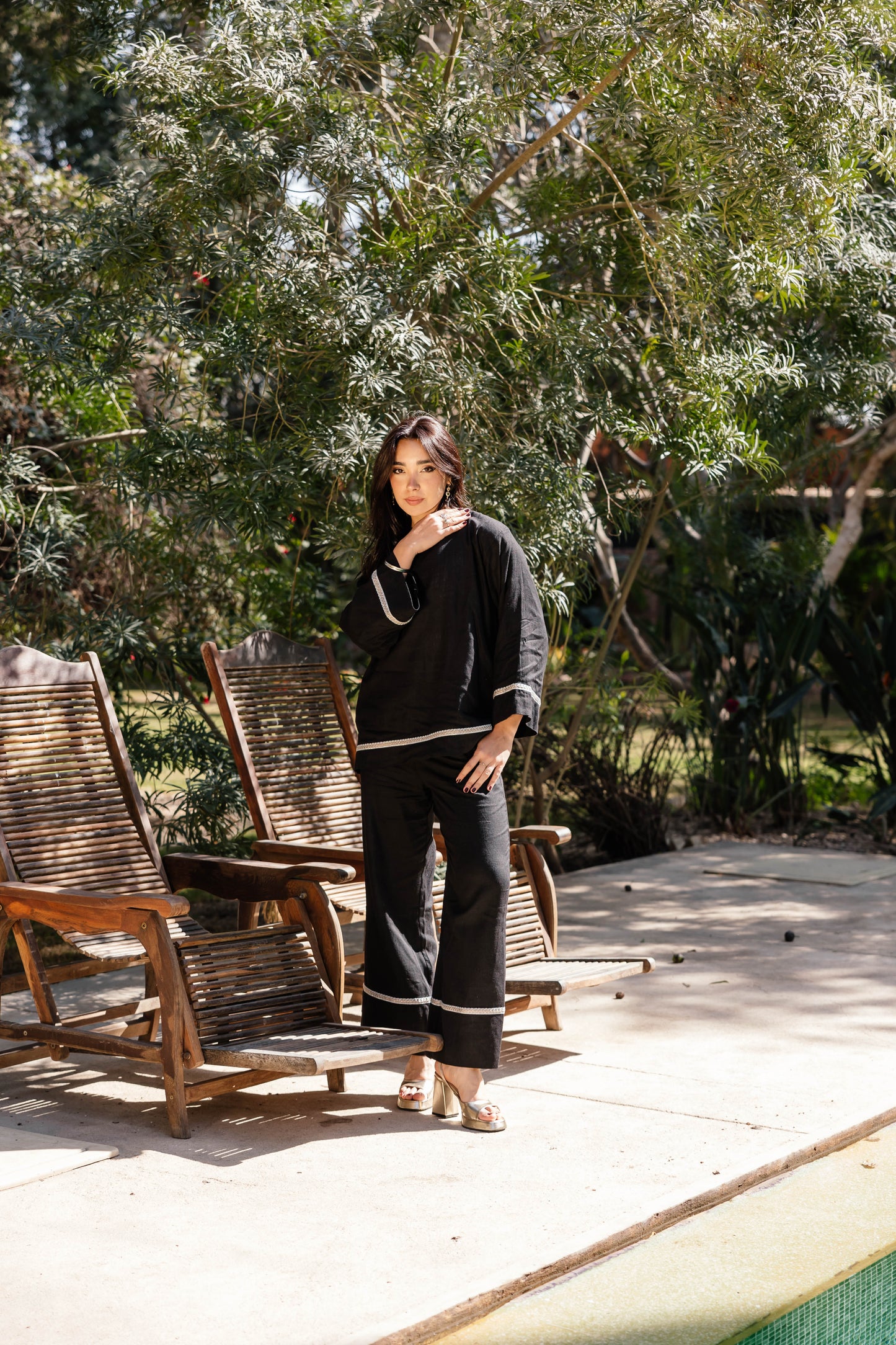 Layal Linen Set - Black