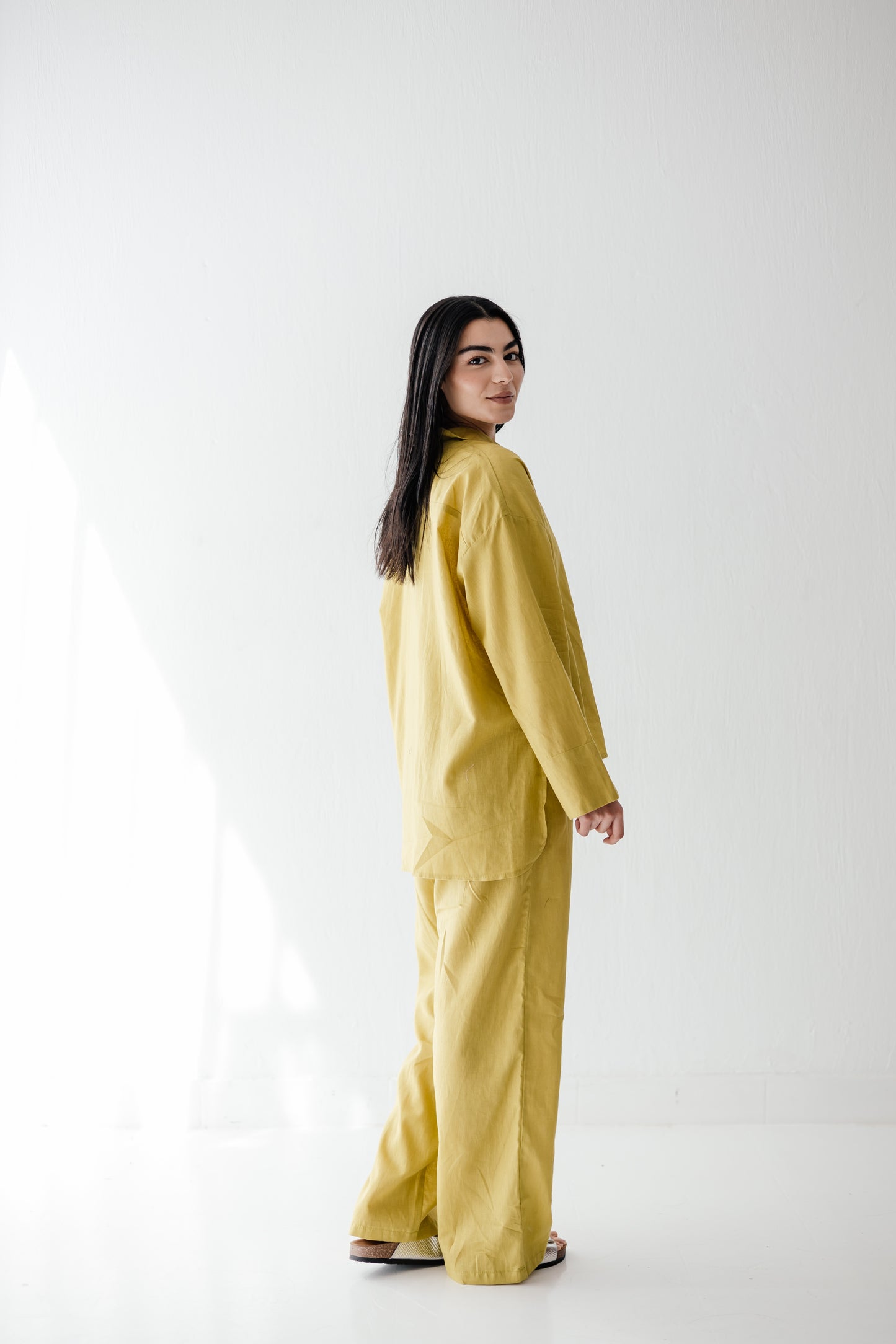 Linen Pants in Mustard