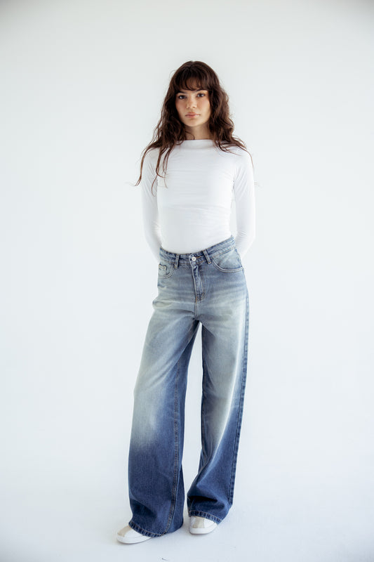 Standout Denim Pants in Washed Blue