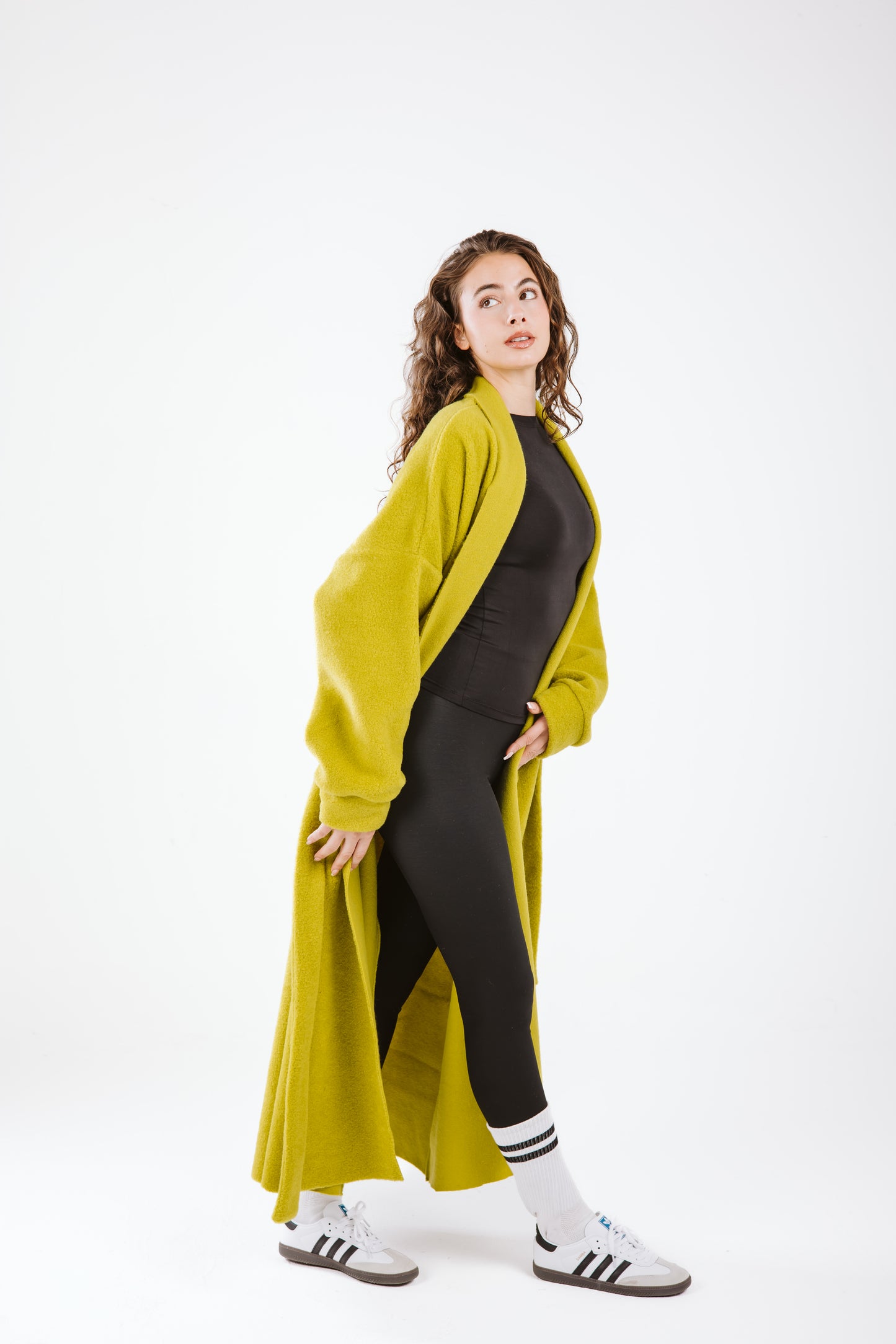 Wrapped in Warmth Fur Coat - Lime