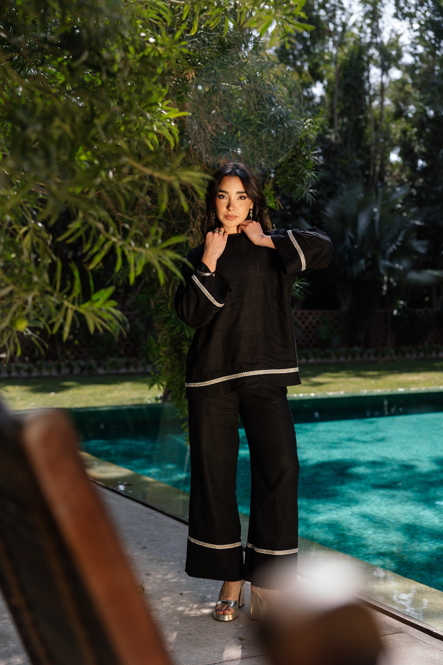 Layal Linen Set - Black