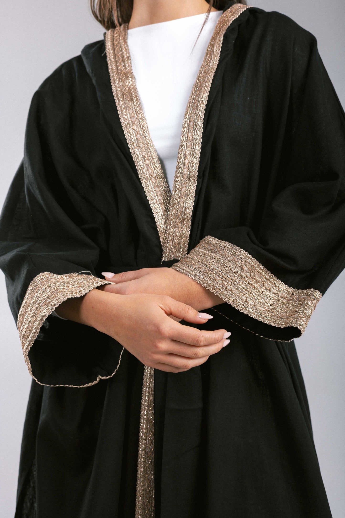 Marrakesh Linen Kaftan in Black