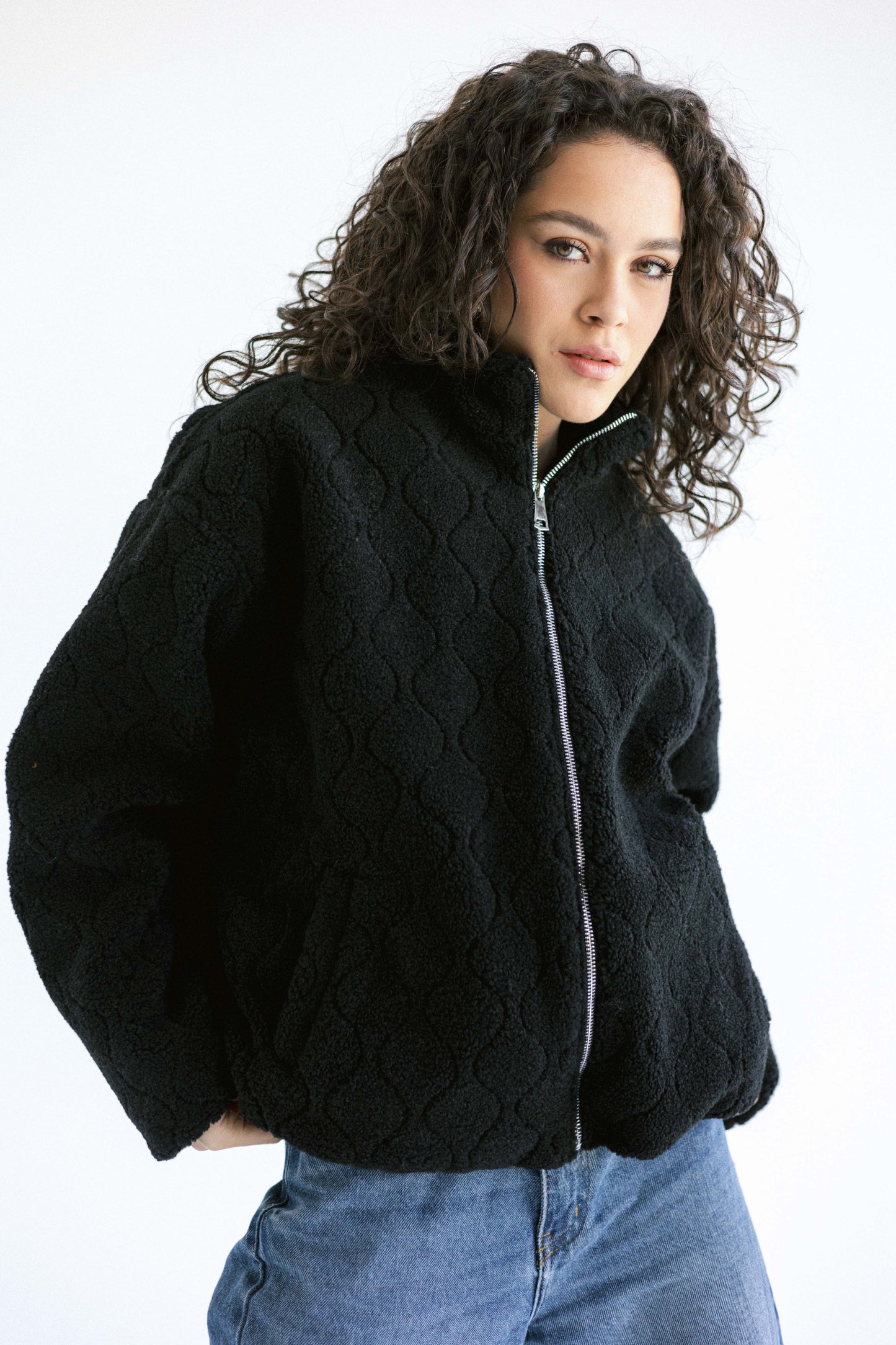 Snug Teddy Jacket - Black