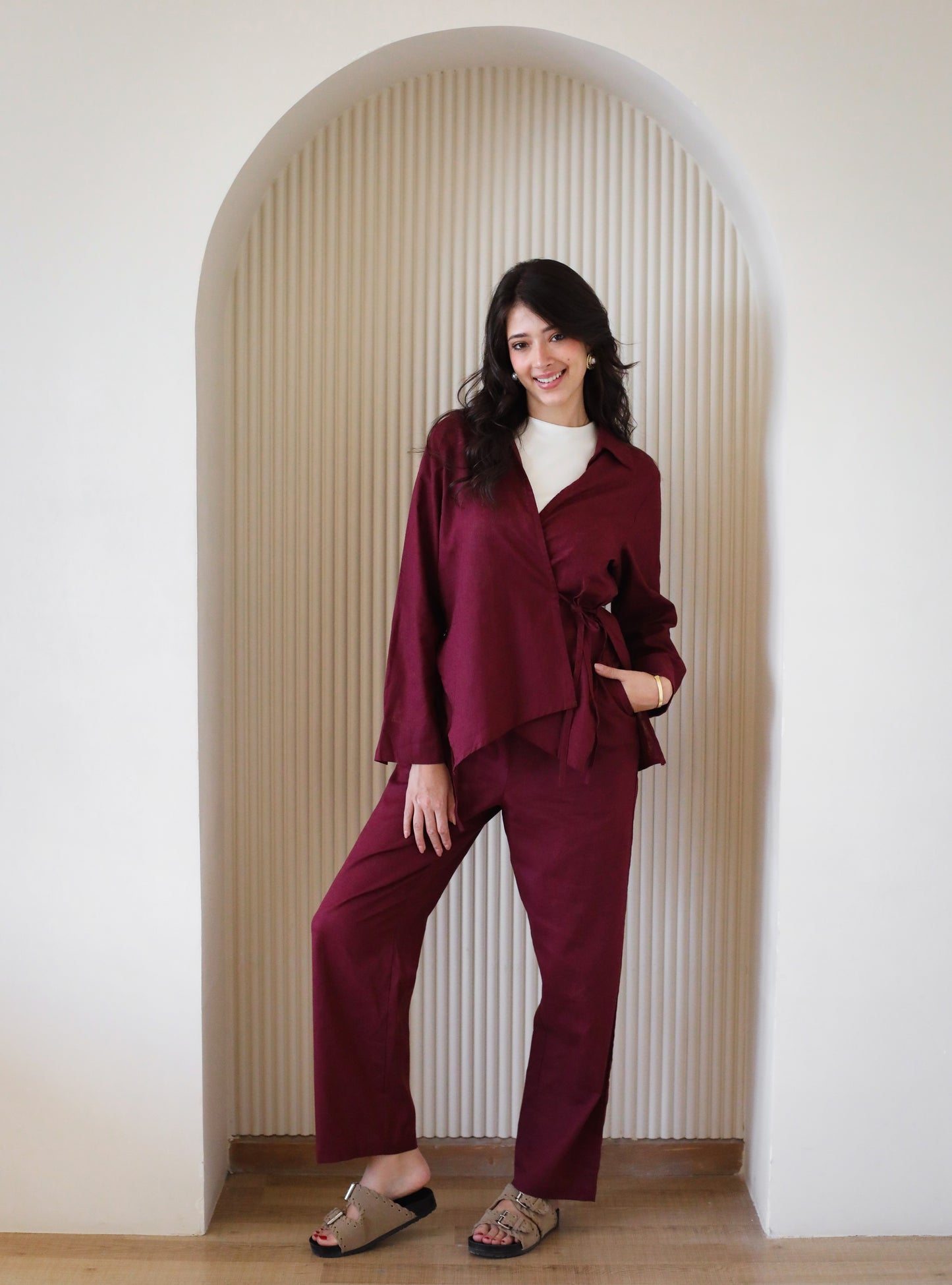 Endless Summer Wrap Set - Burgundy