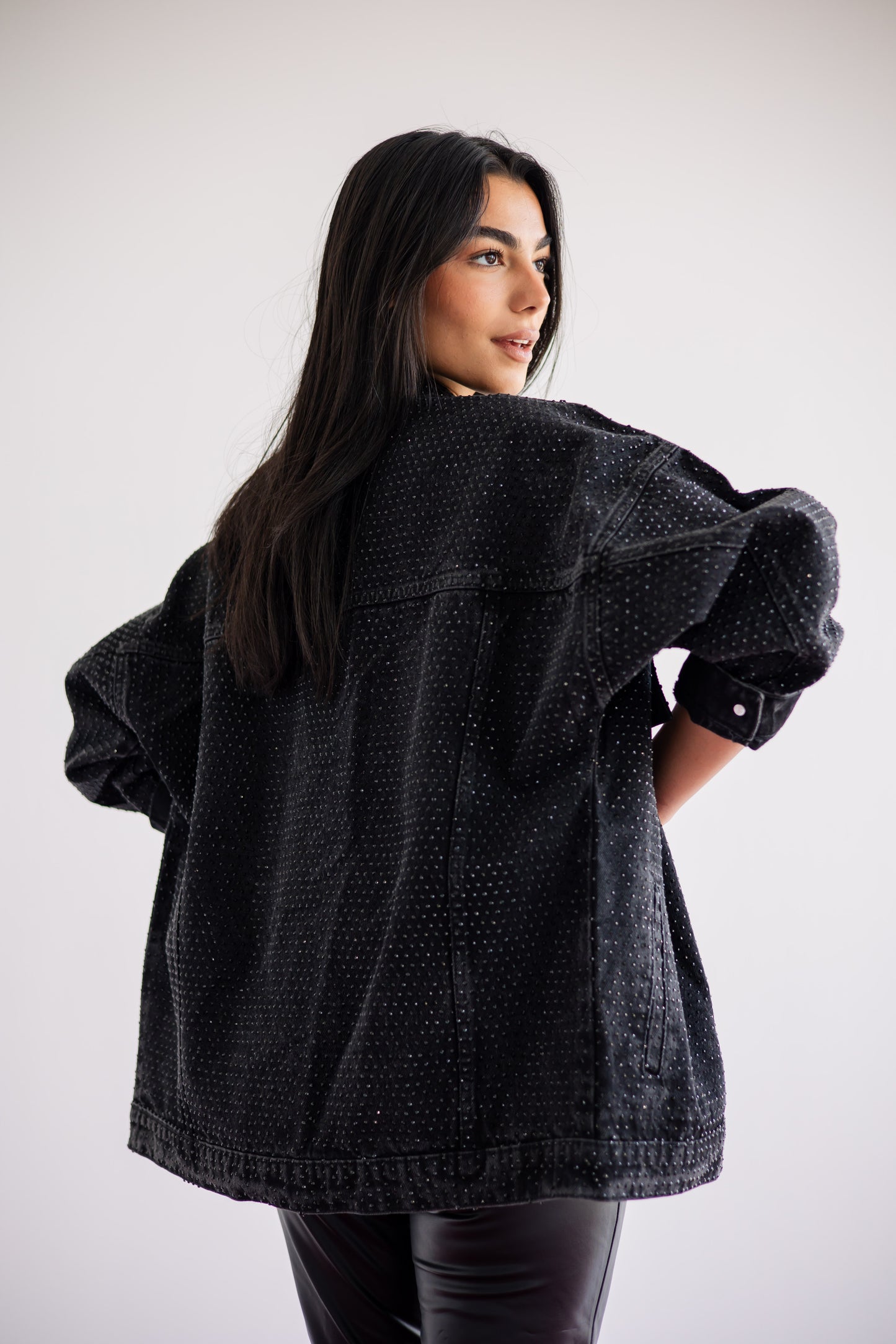 You’re A Gem Denim Jacket in Black