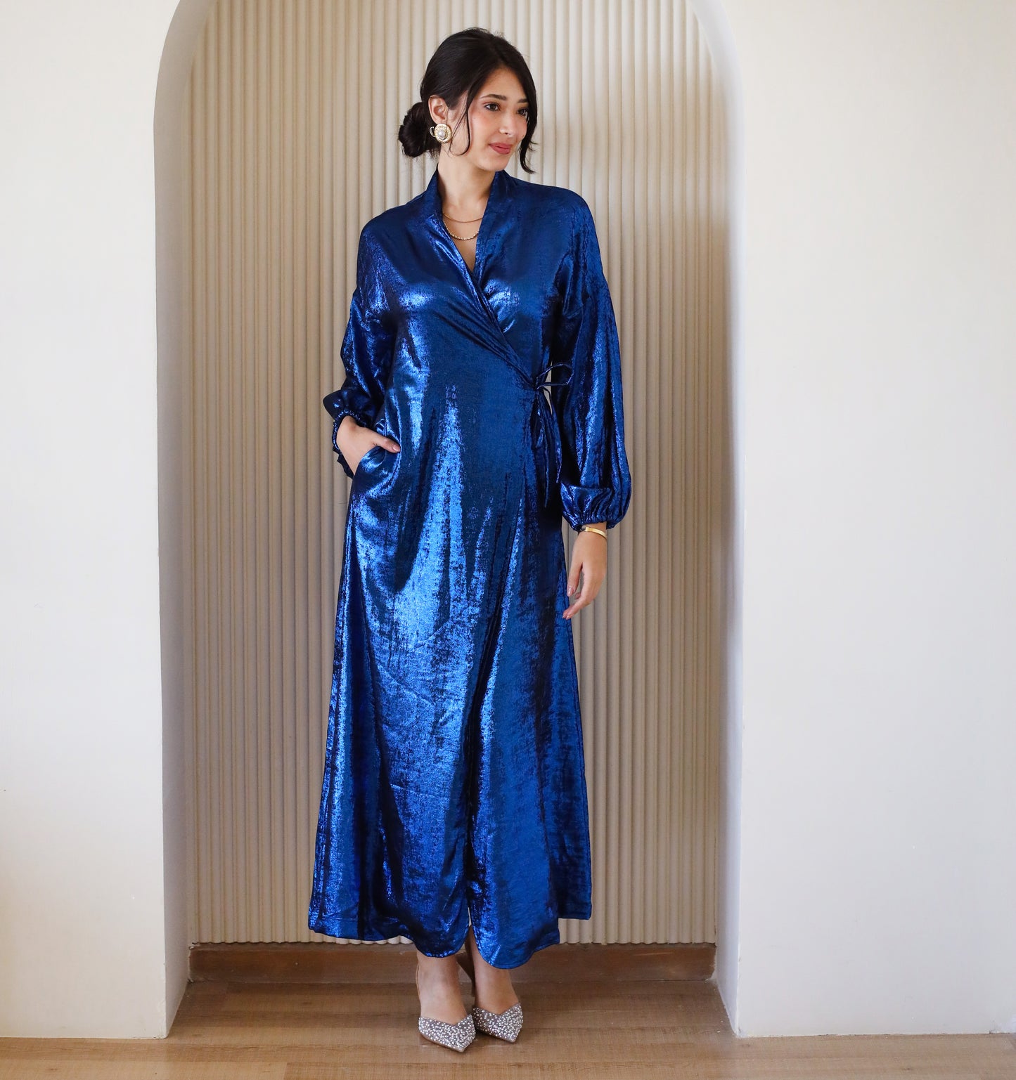 Wrapped in Love Dress - Blue