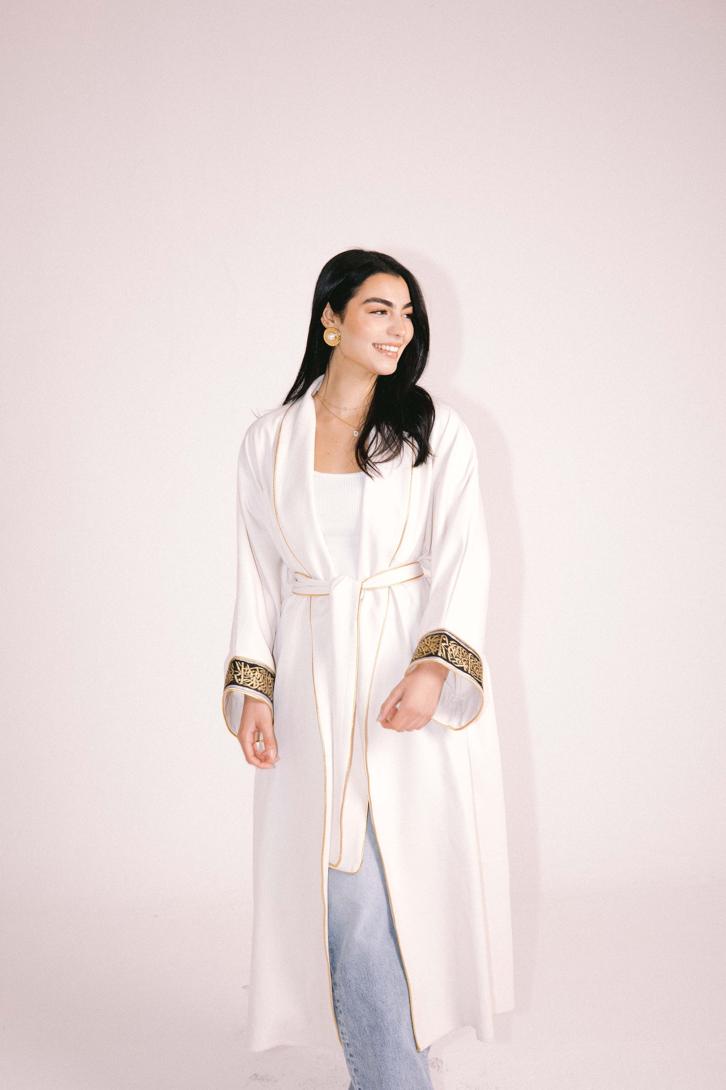 The Arabesque Kaftan in Off-White