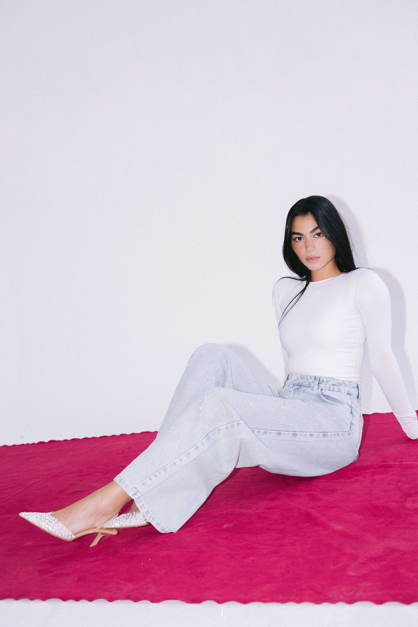 All Eyes On You Denim Pants - Light Blue