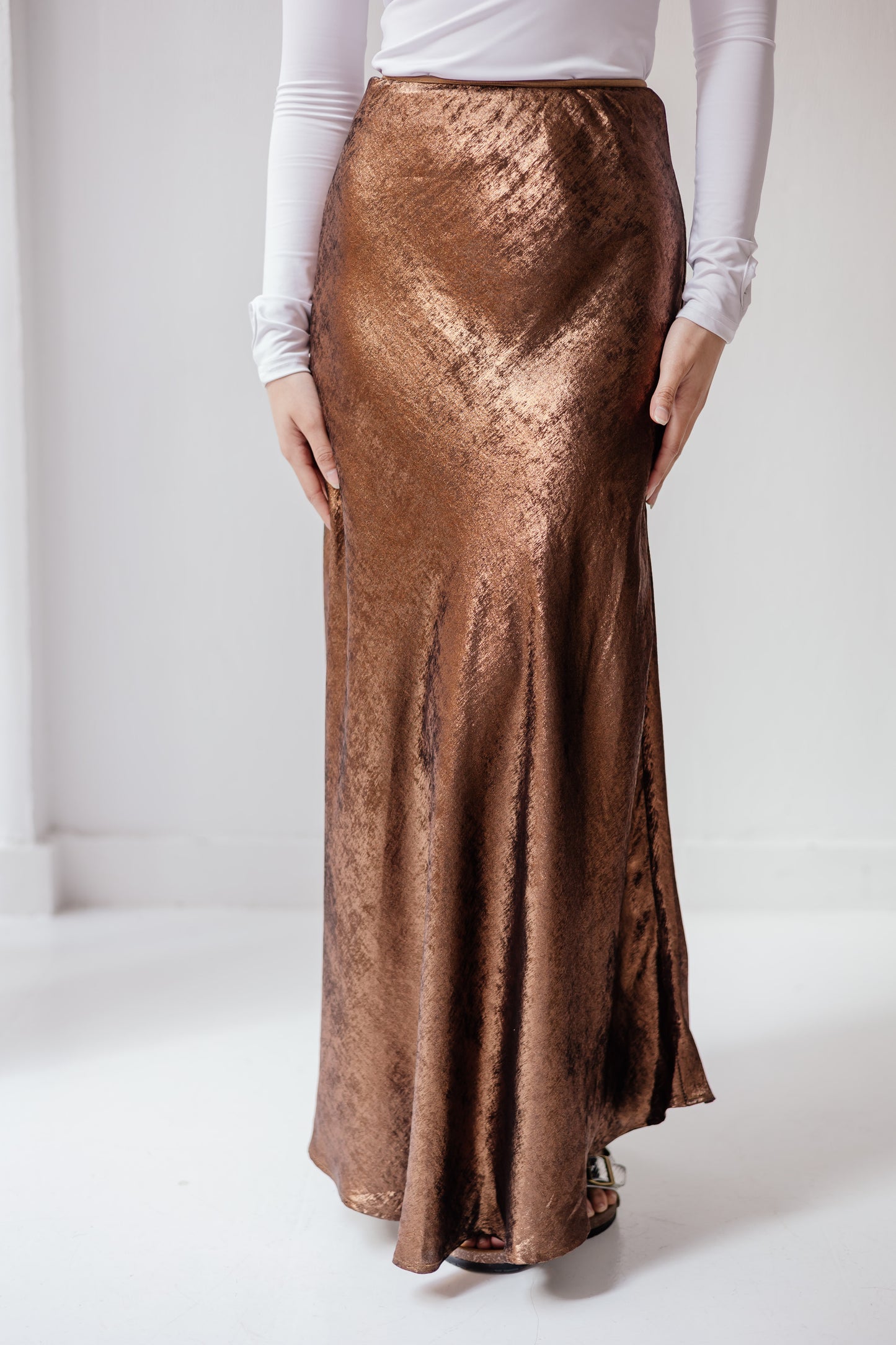 Shimmery Skirt in Brown