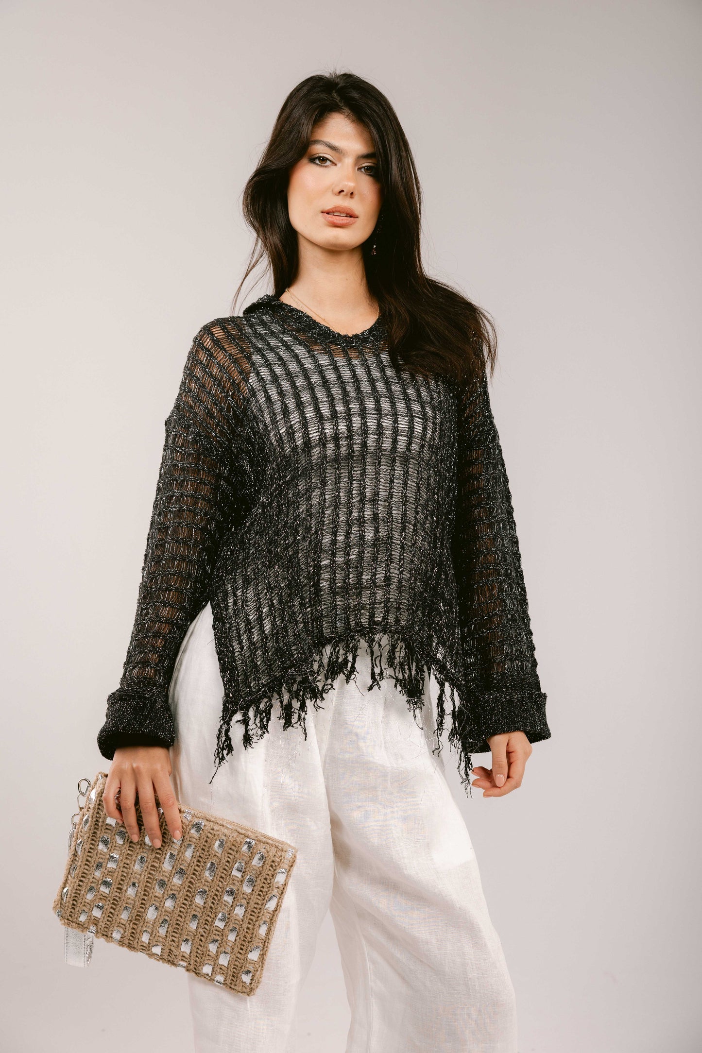 Beach Glow Summer Clutch - Silver