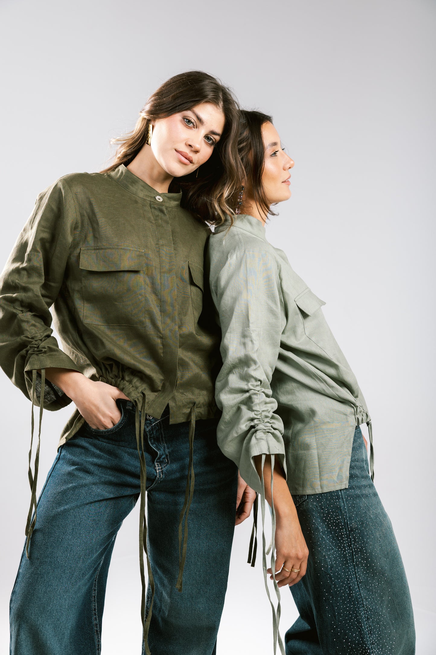 Pretty Fringes Linen Shirt - Mint