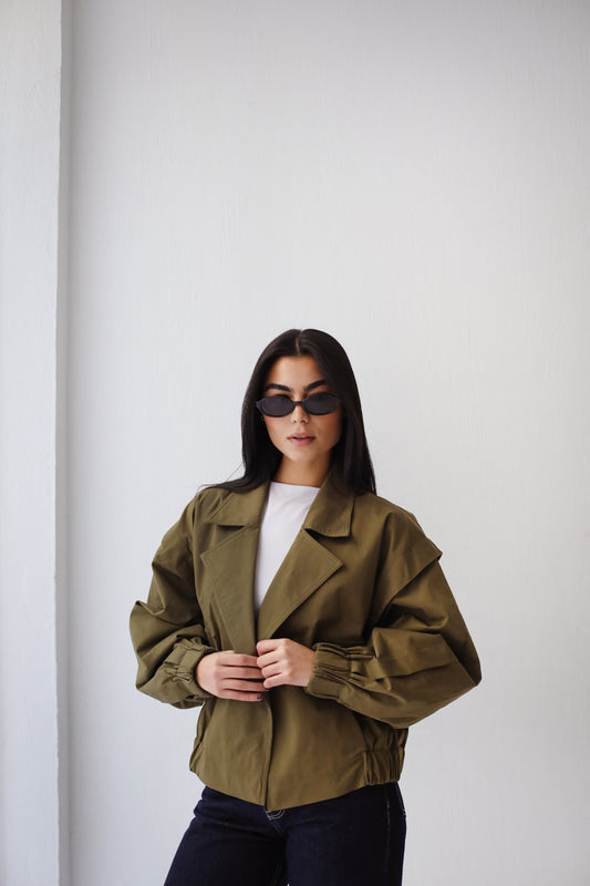 Showstopper Trench Jacket - Olive