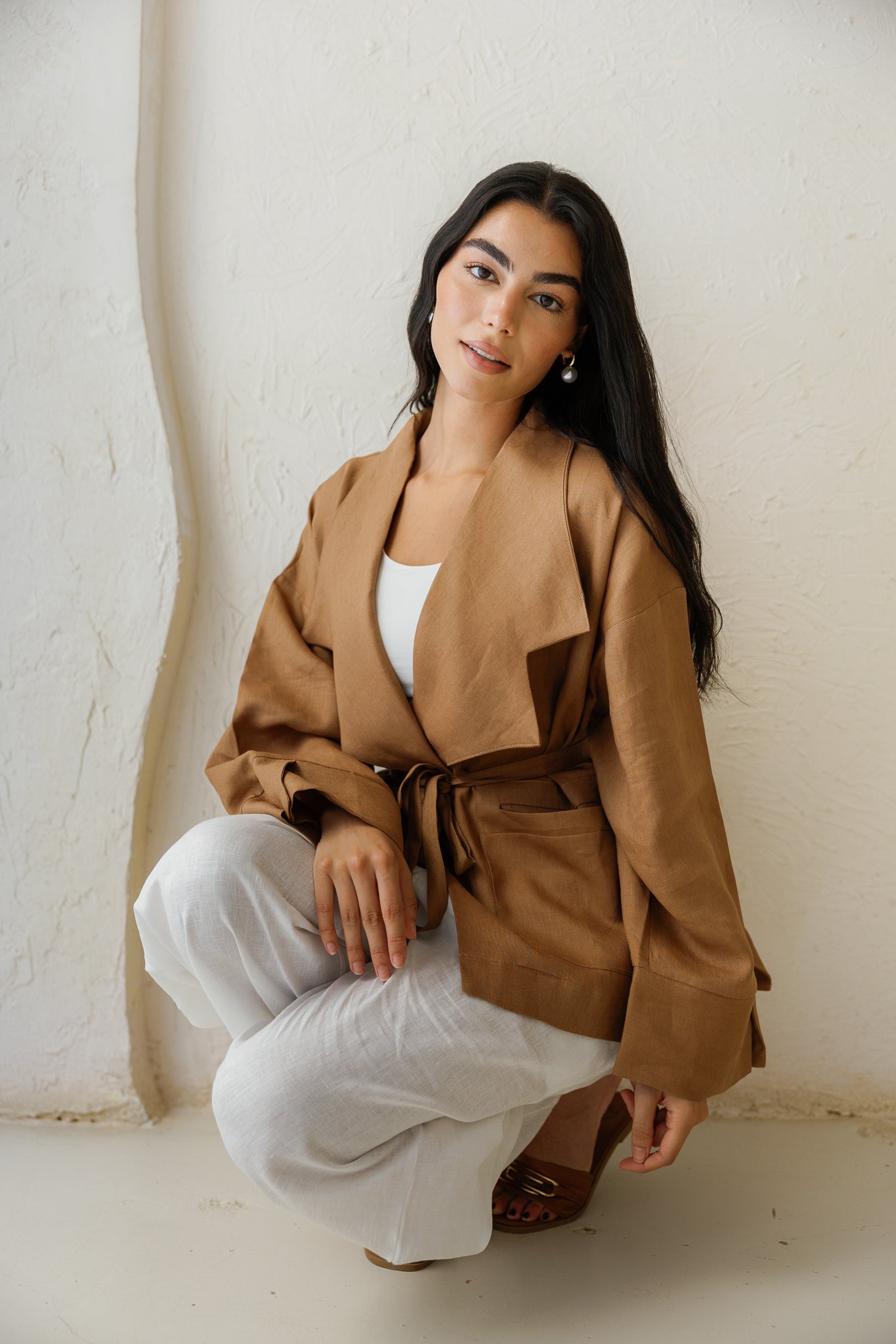 Full of Sunshine Linen Cardigan - Mocha
