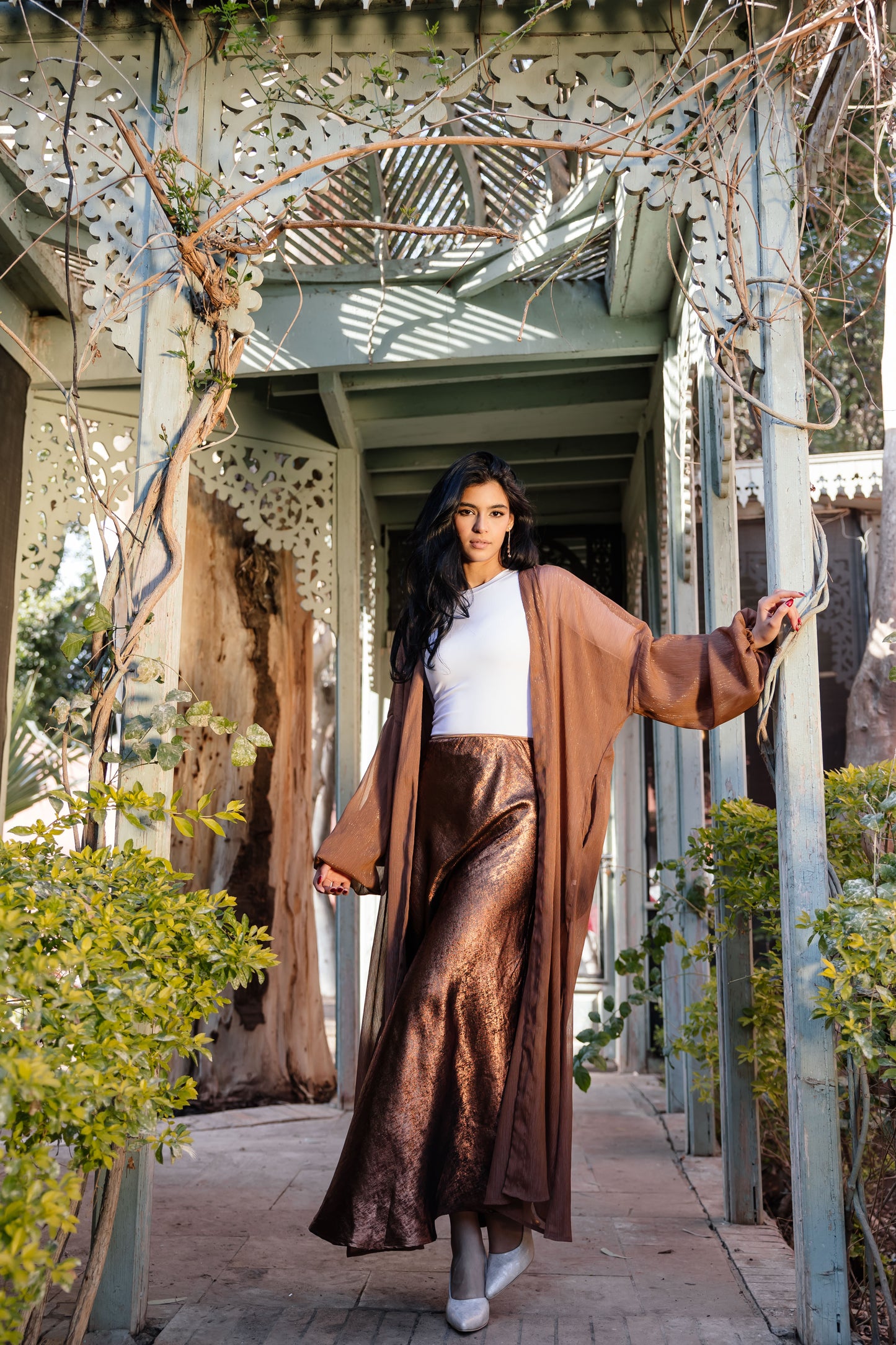 Shimmery Skirt in Brown
