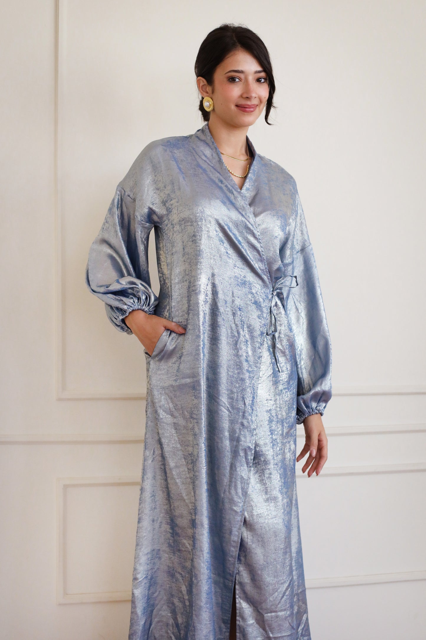 Wrapped in Love Dress - Baby Blue