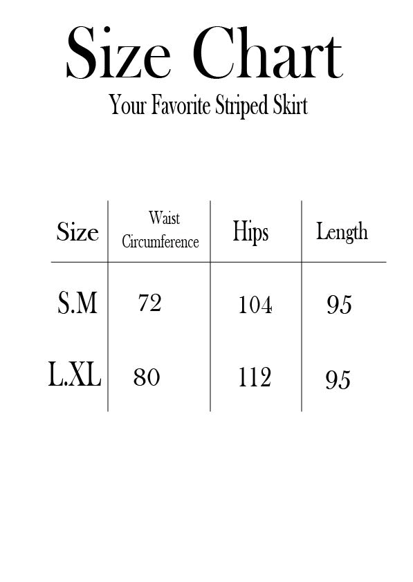Your Favorite Striped Skirt - Black