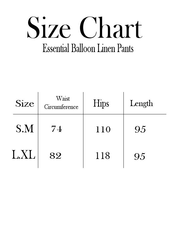 Essential Balloon Linen Pants - White