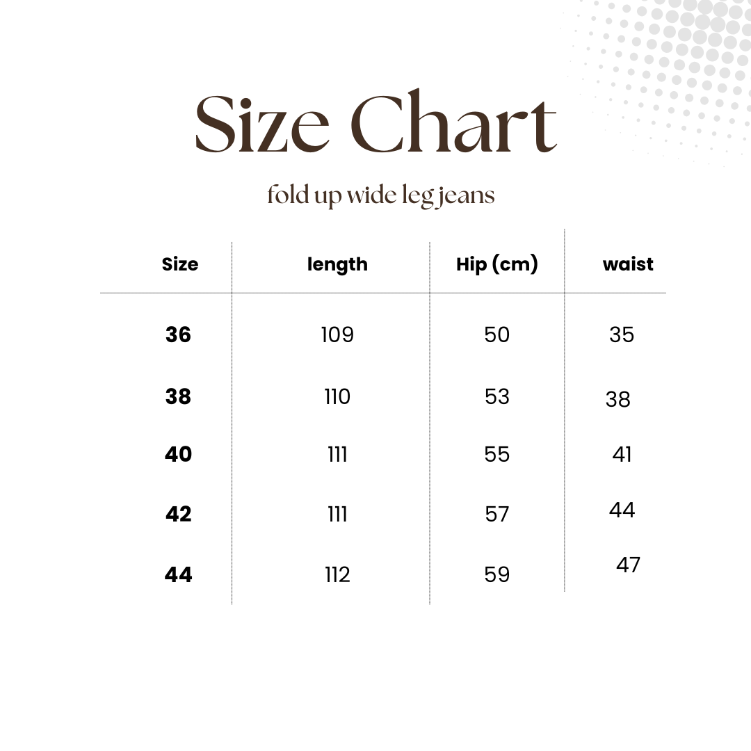 Fold Up Wide Leg Jeans in Indigo