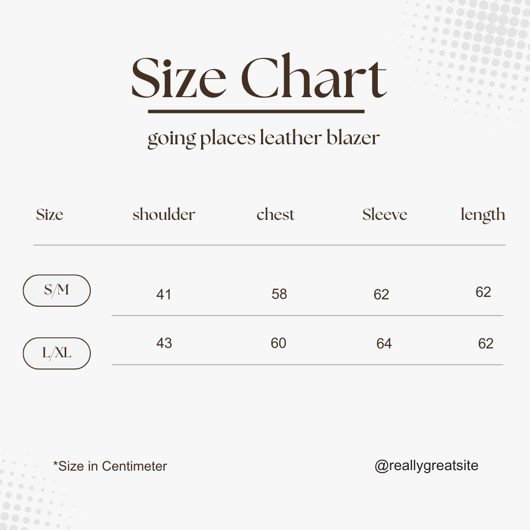 (PRE-ORDER) Going Places Leather Blazer - Brown