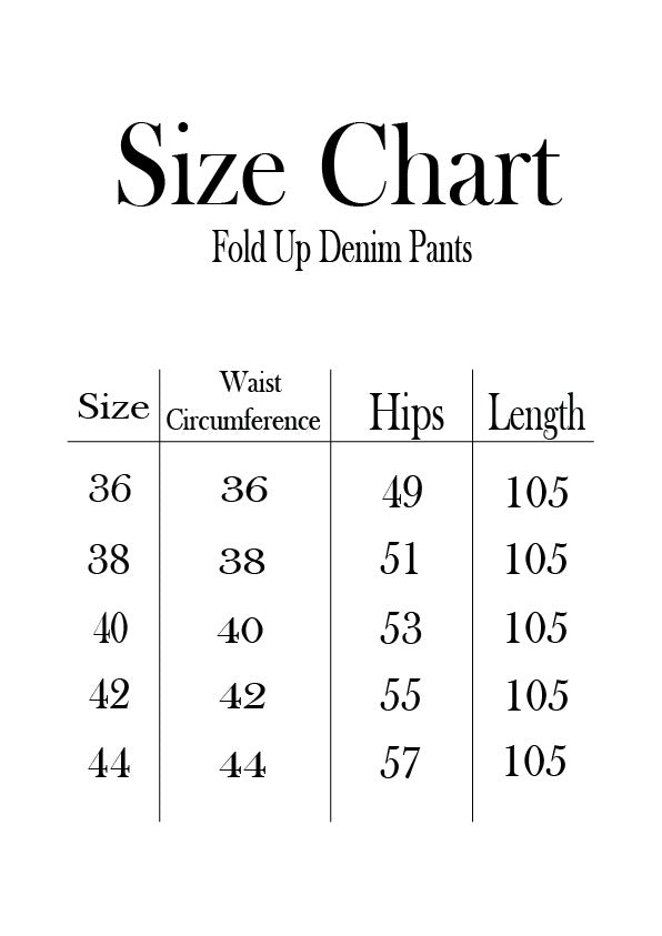 Fold Up Wide Leg Jeans in Indigo
