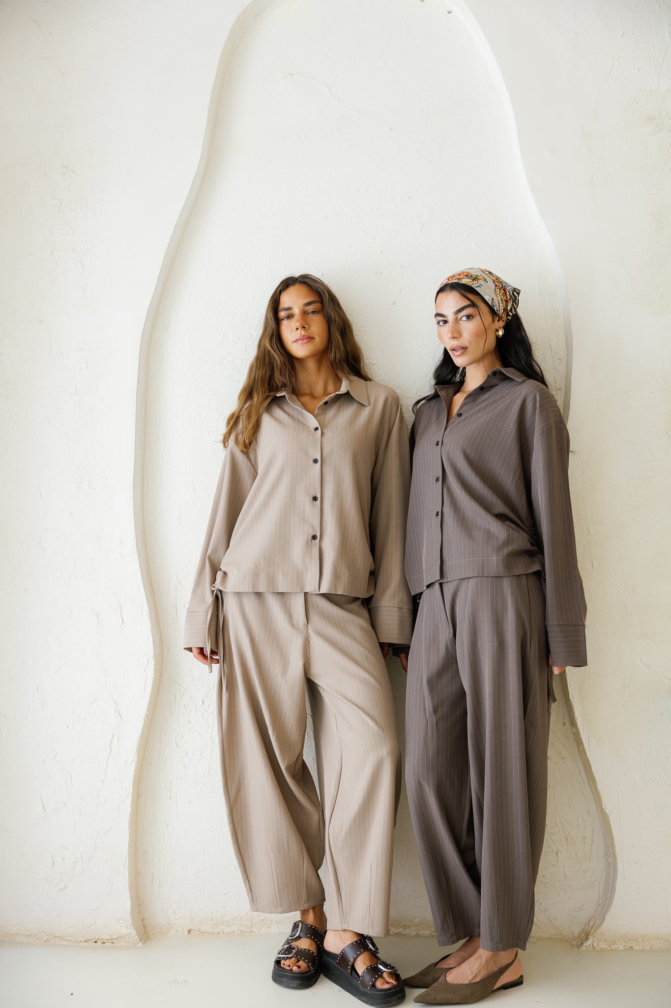Perfect Tones Striped Set - Brown