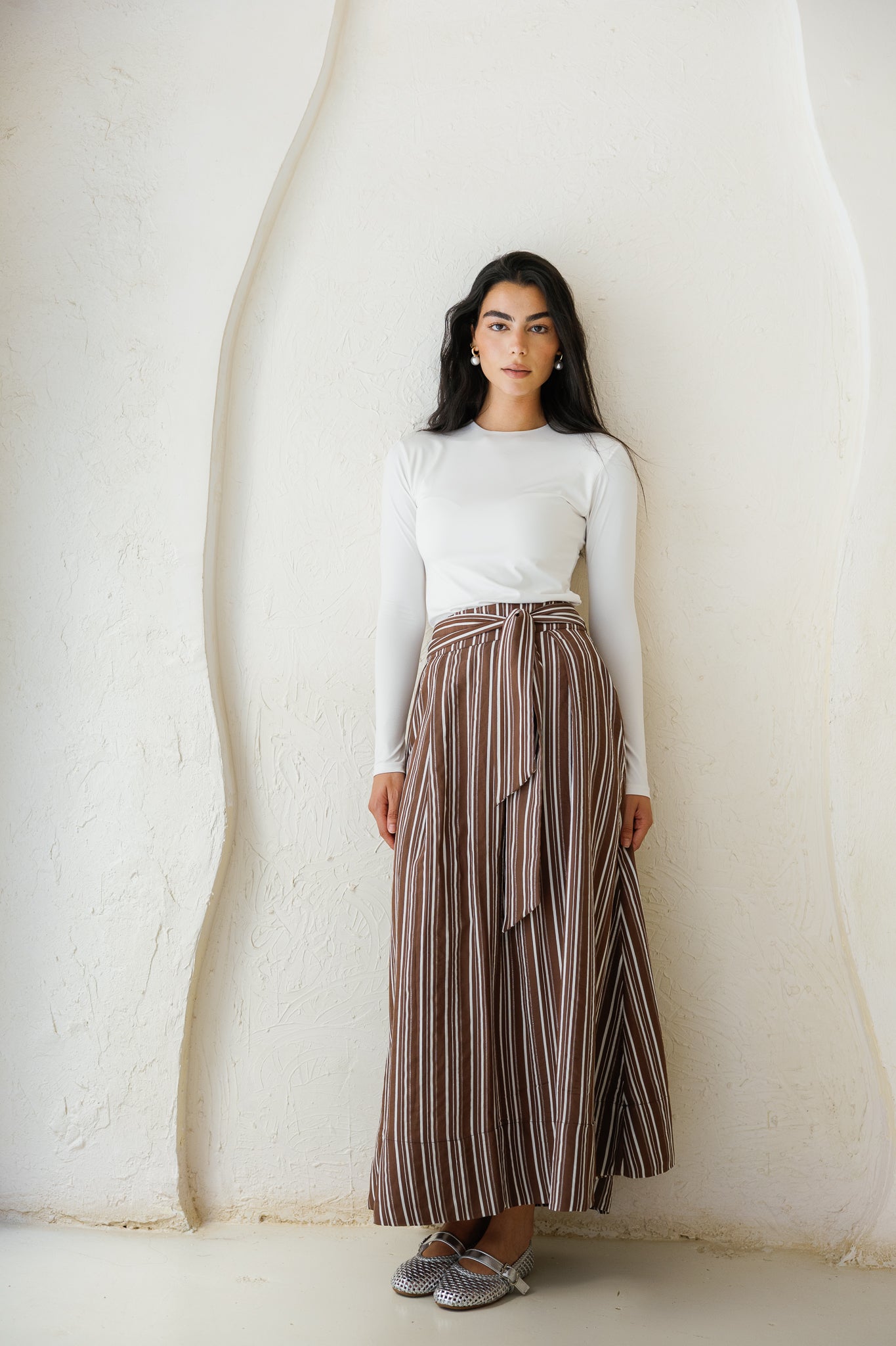 Your Favorite Striped Skirt - Brown