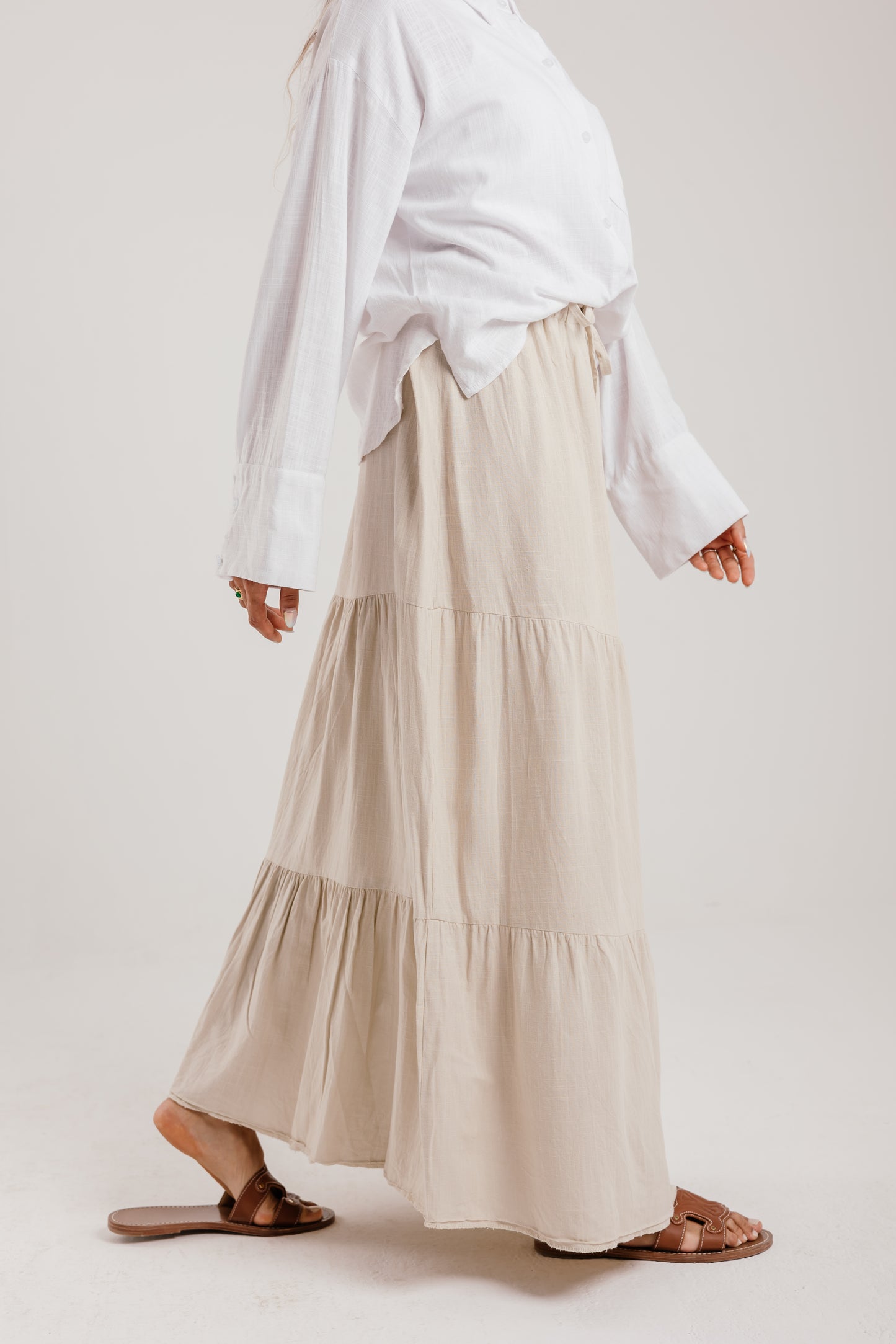 Waves Skirt in Beige