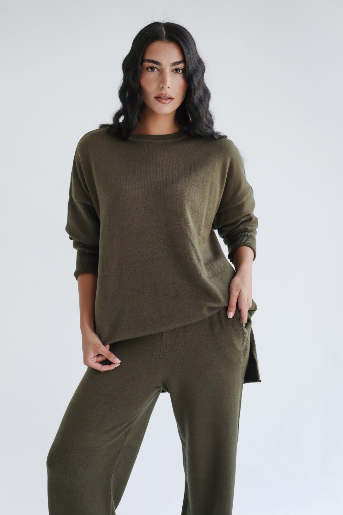 Good Feels Knit Set - Olive