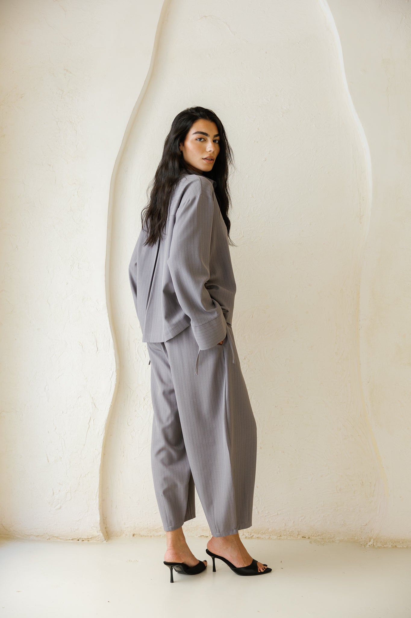 Perfect Tones Striped Set - Grey