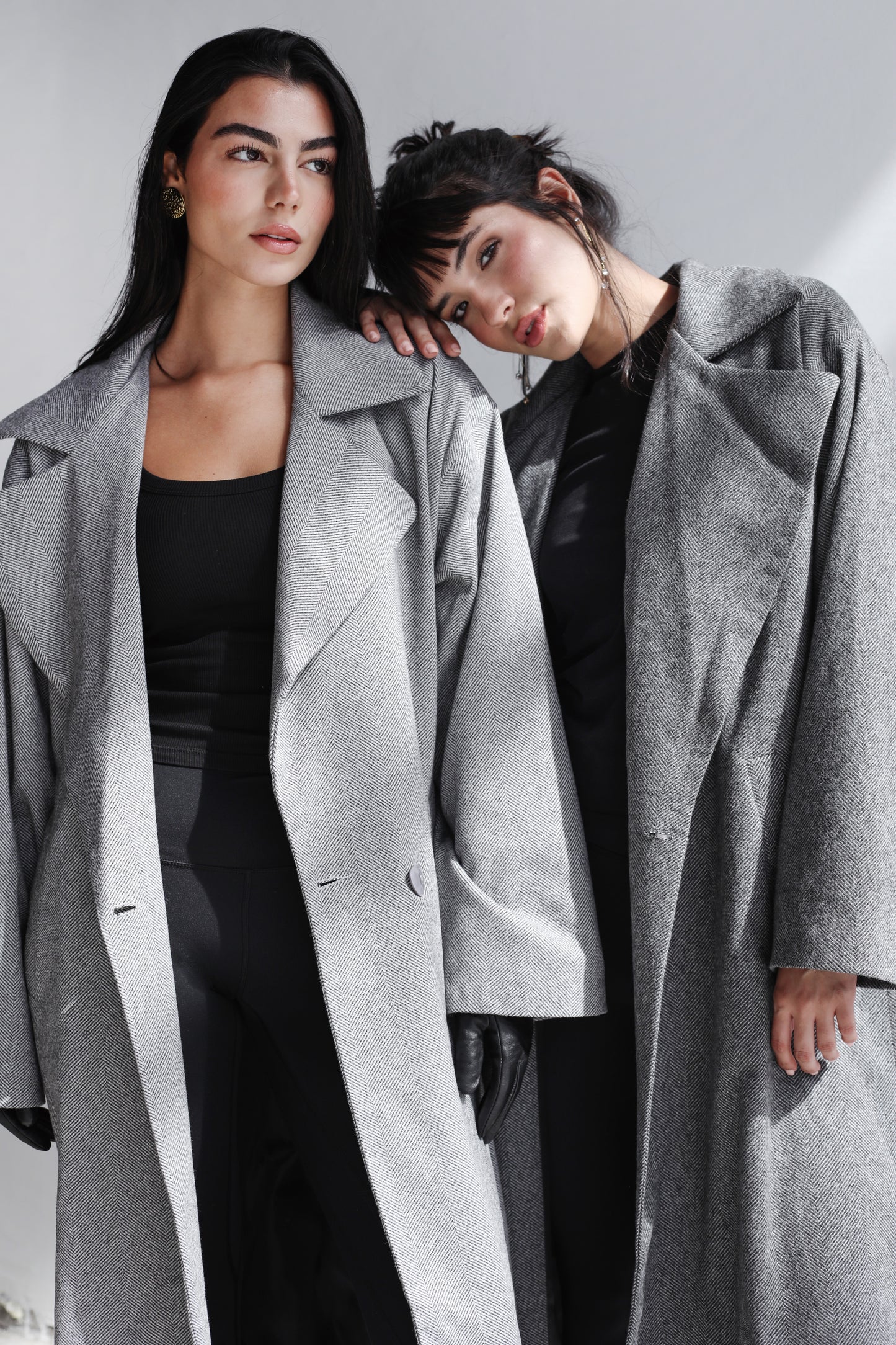 Long Time Coat - Dark Grey Stripes