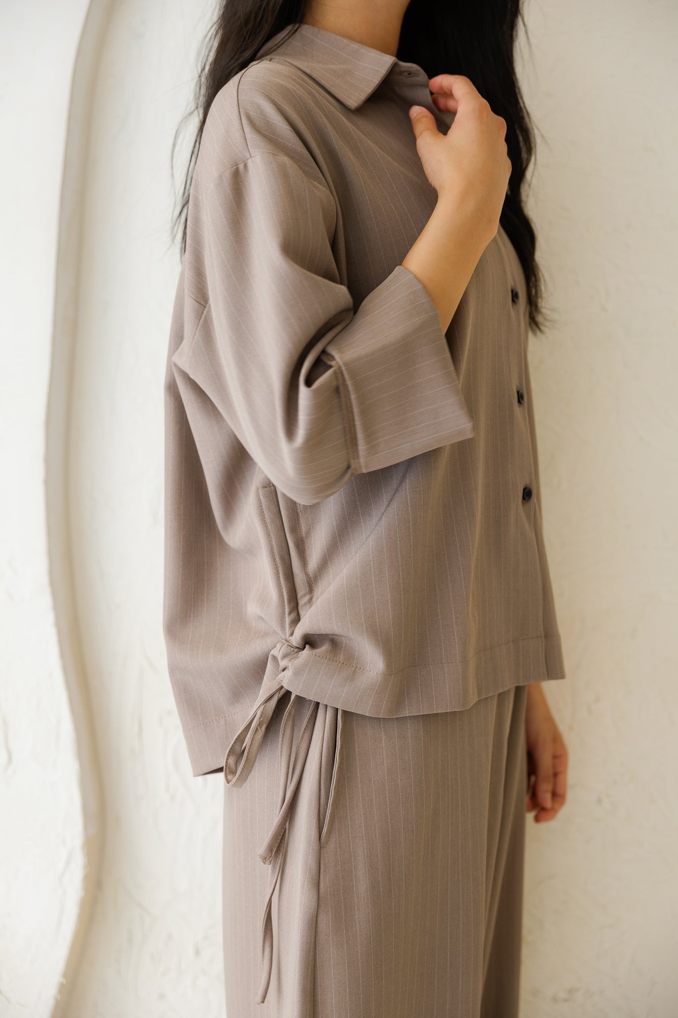 Perfect Tones Striped Set - Taupe