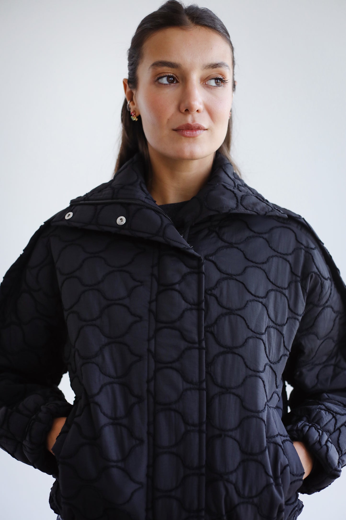 Around The World Bomber Jacket - Black