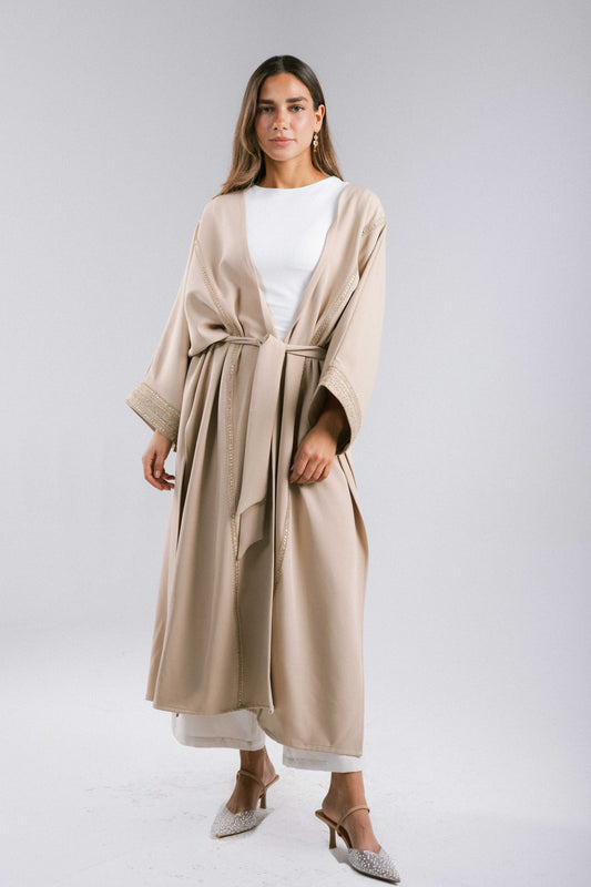 Golden Girl Kaftan in Beige