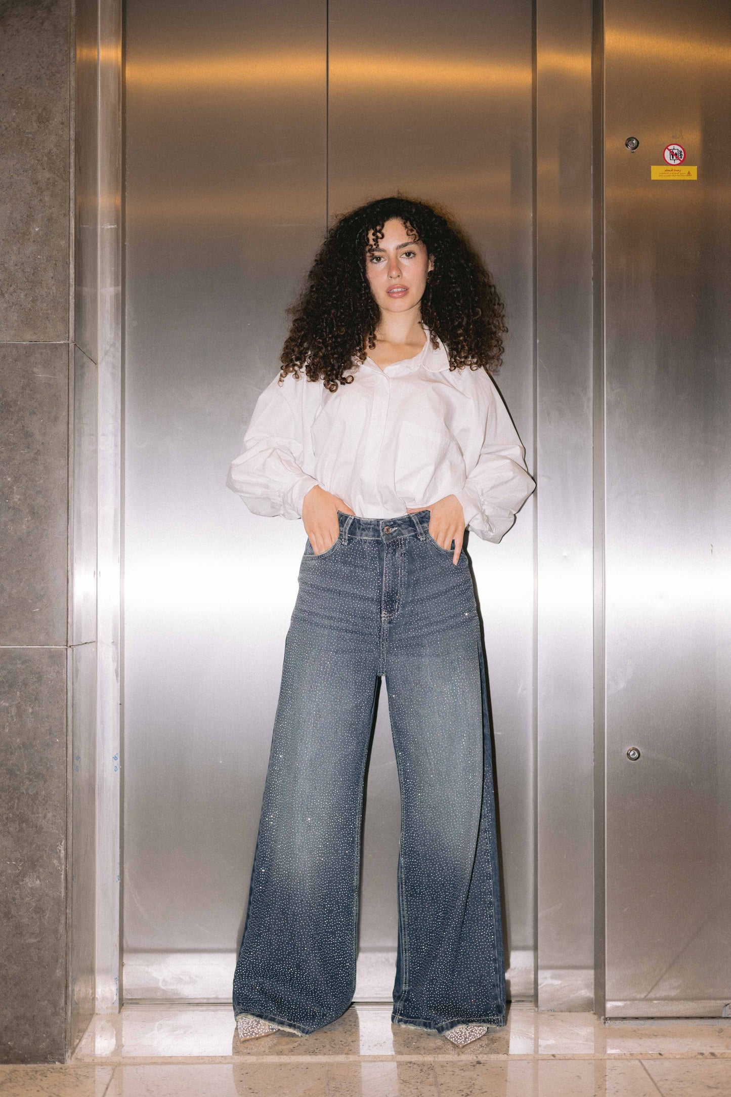 All Eyes On You Denim Pants - Dark Blue