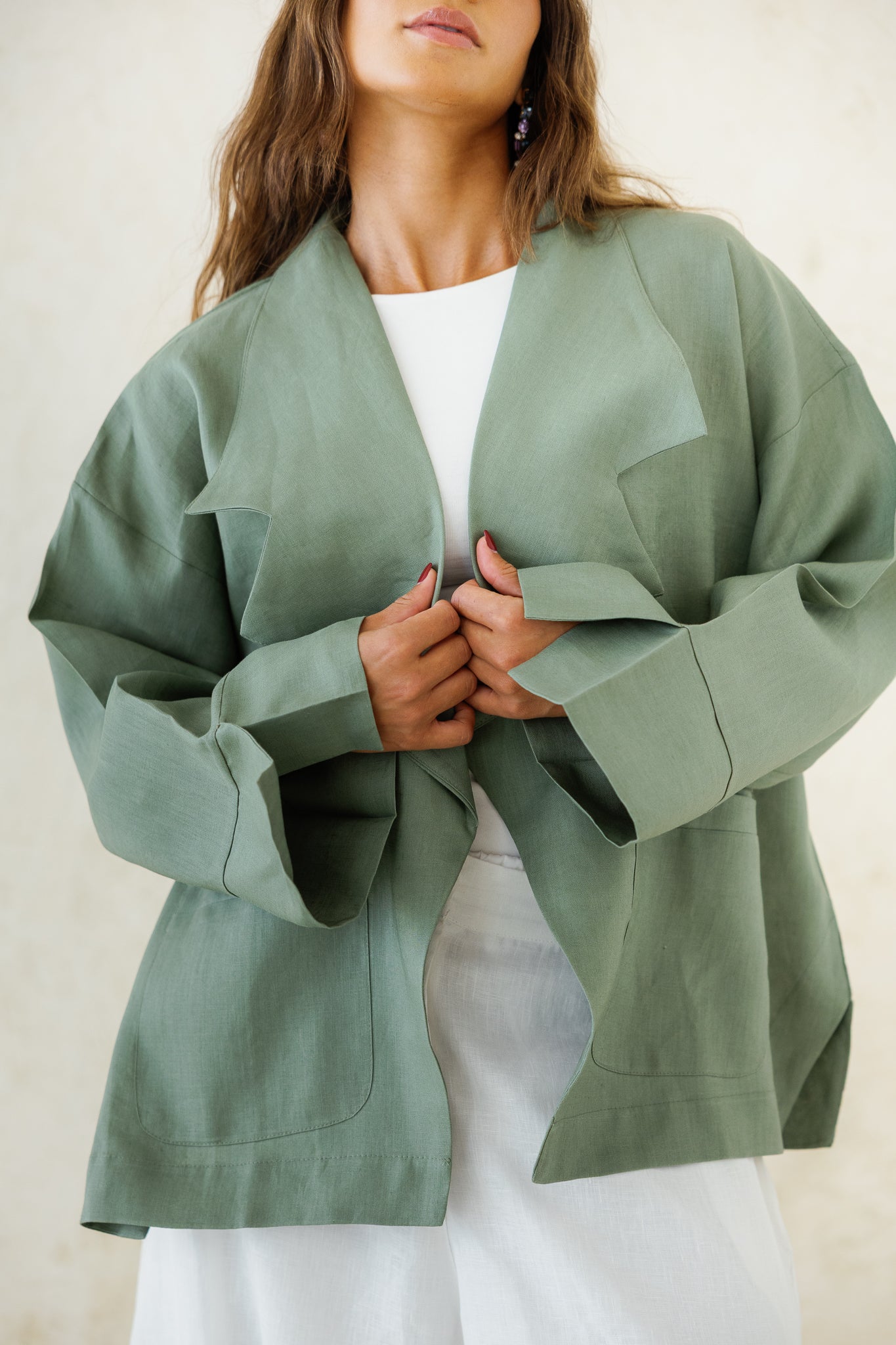 Full of Sunshine Linen Cardigan - Sage